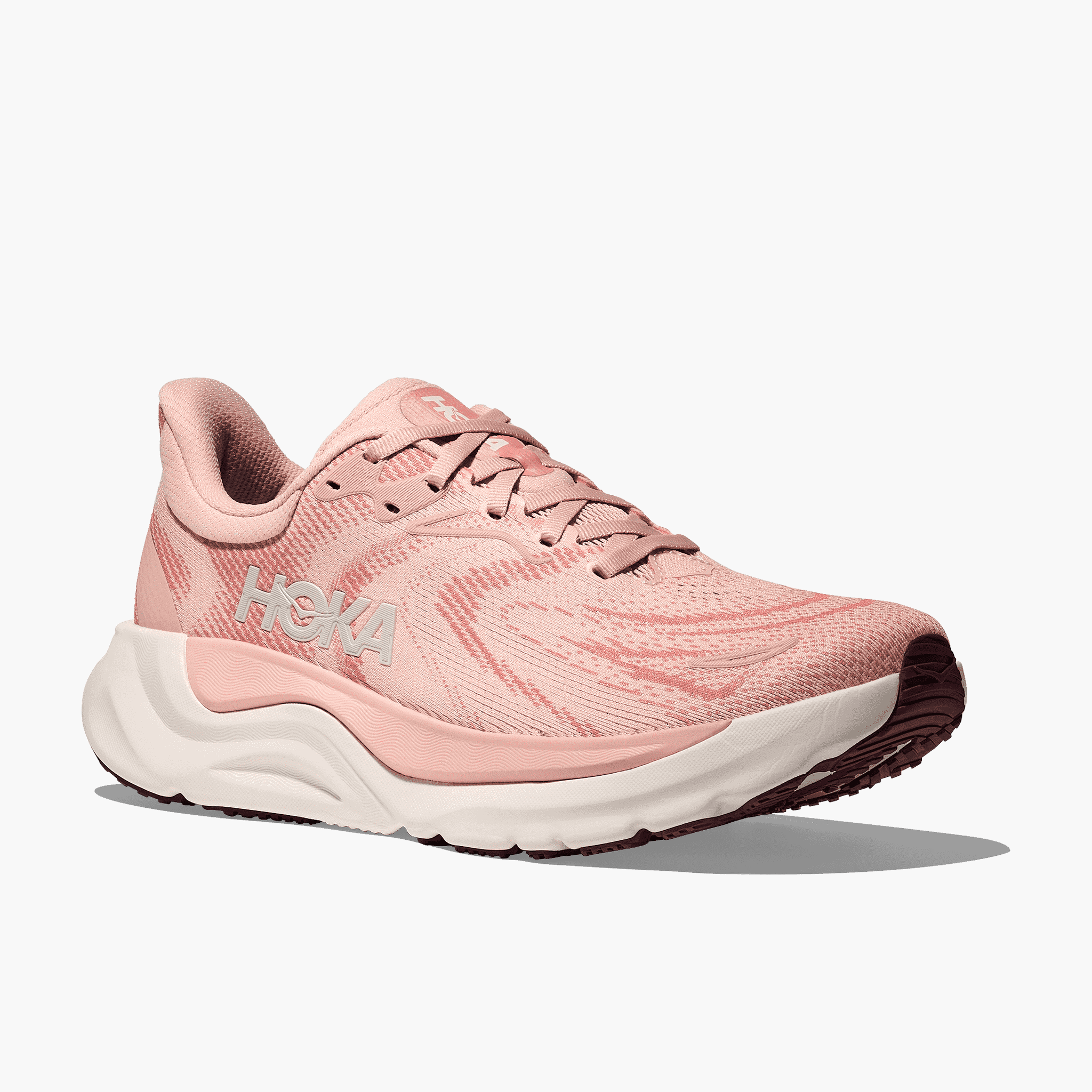 3/4 angle shot of Women's Arahi 8 in Blush / Rose Latte