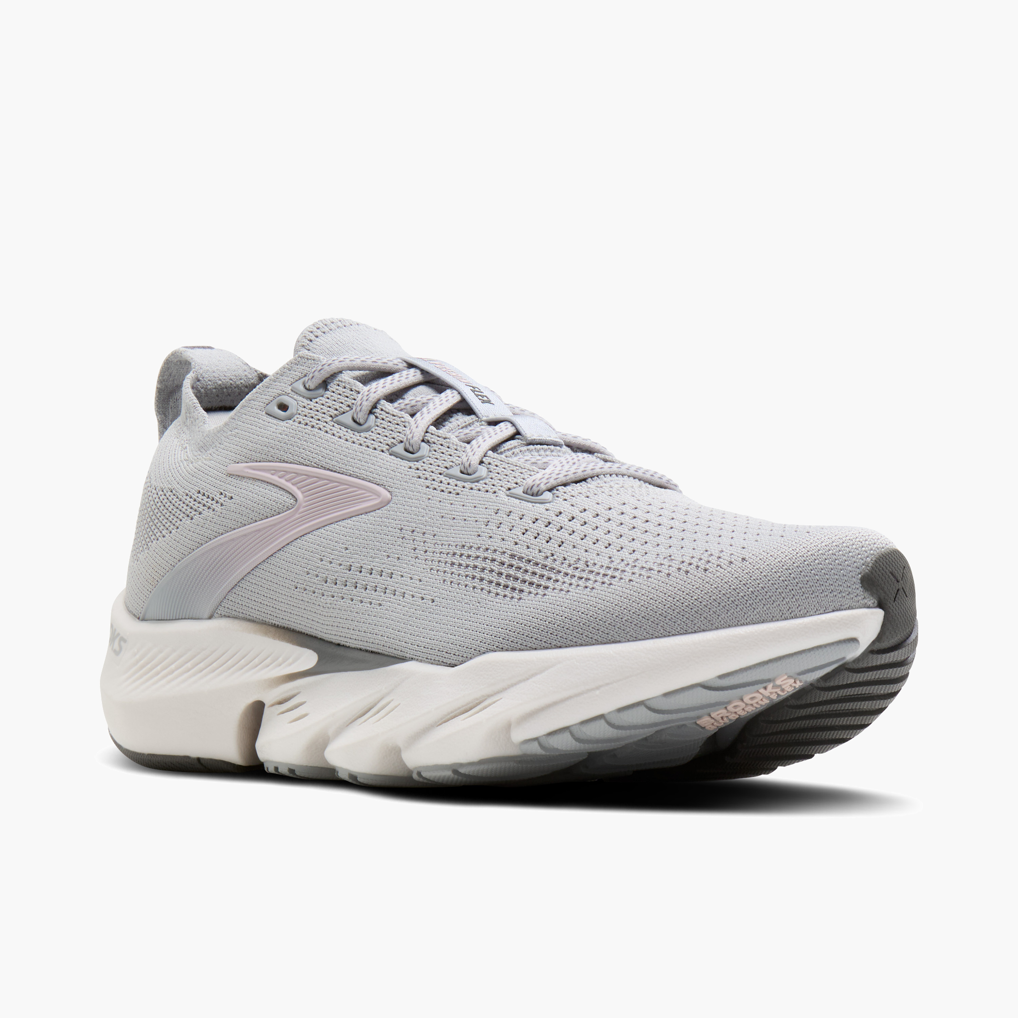 3/4 angle shot of Women's Glycerin Flex in Harbor Mist / Poppy Seed / Pink