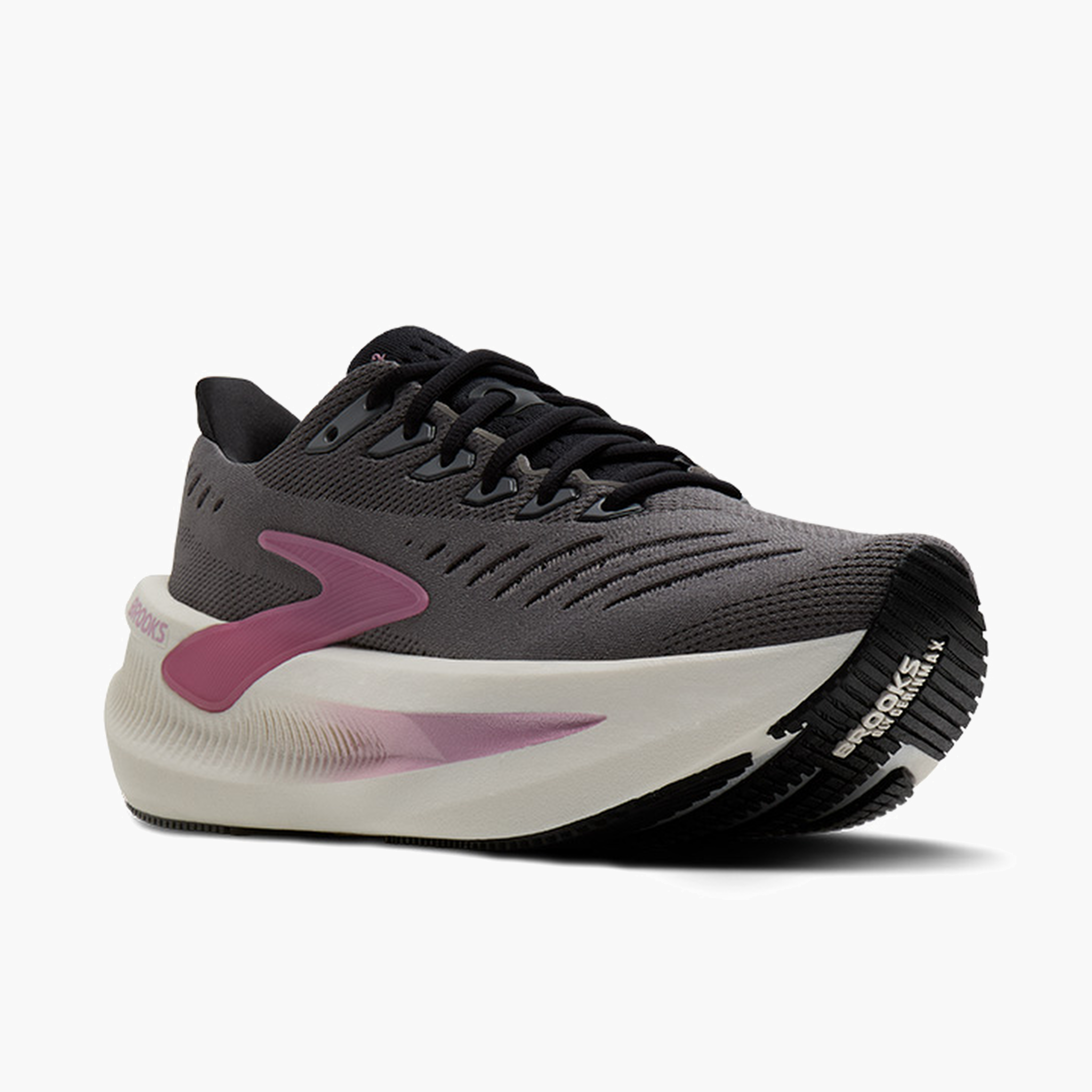 3/4 angle shot of Women's Glycerin Max 2 in Grey / Coconut / Metallic