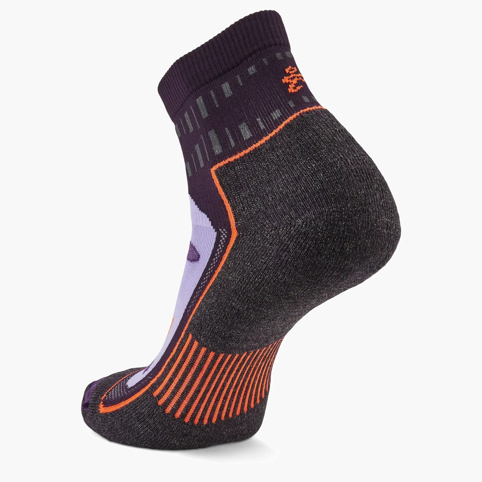 Blister Resist Quarter Socks in Plum - 3