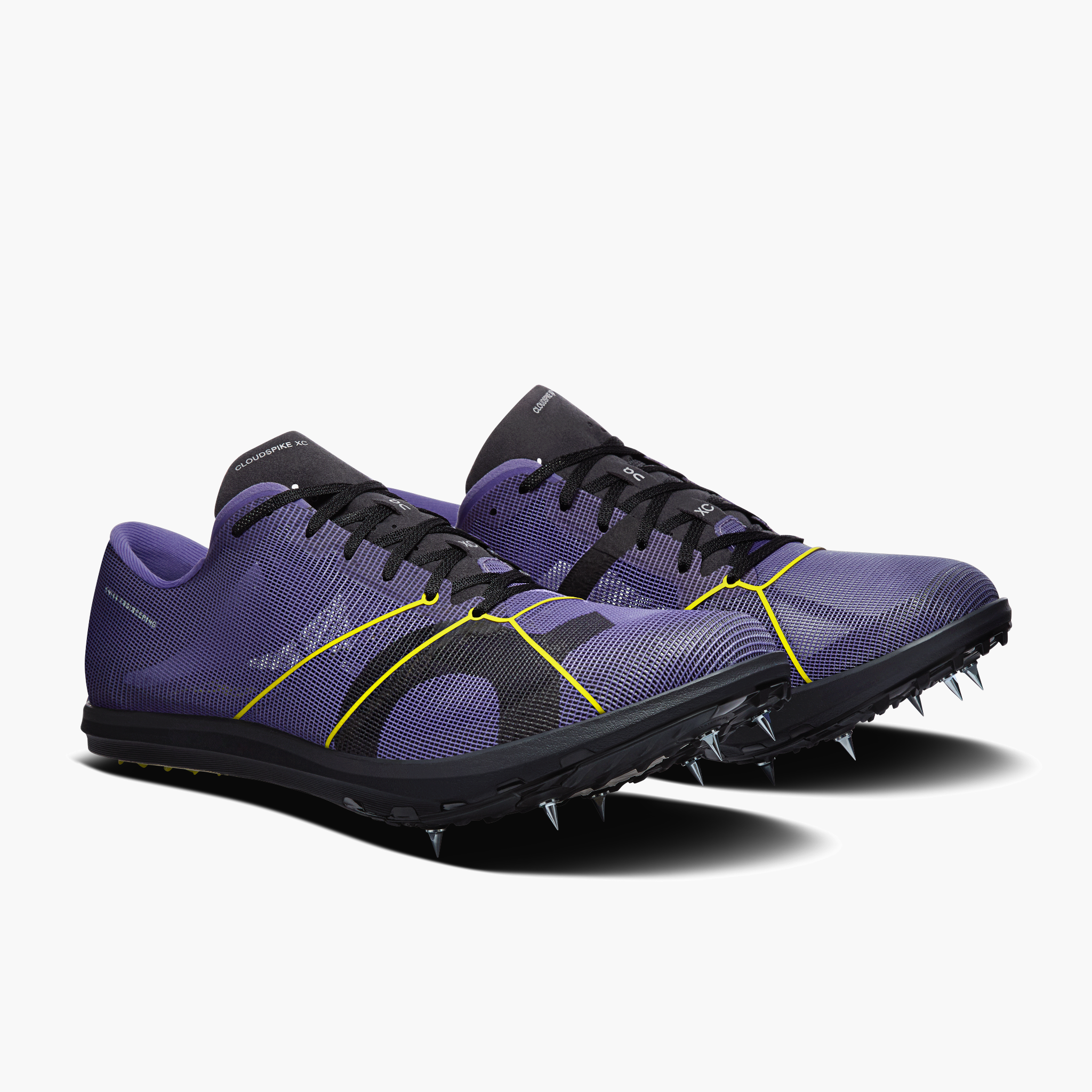 3/4 angle shot of Mens Cloudspike XC in Juniper / Black