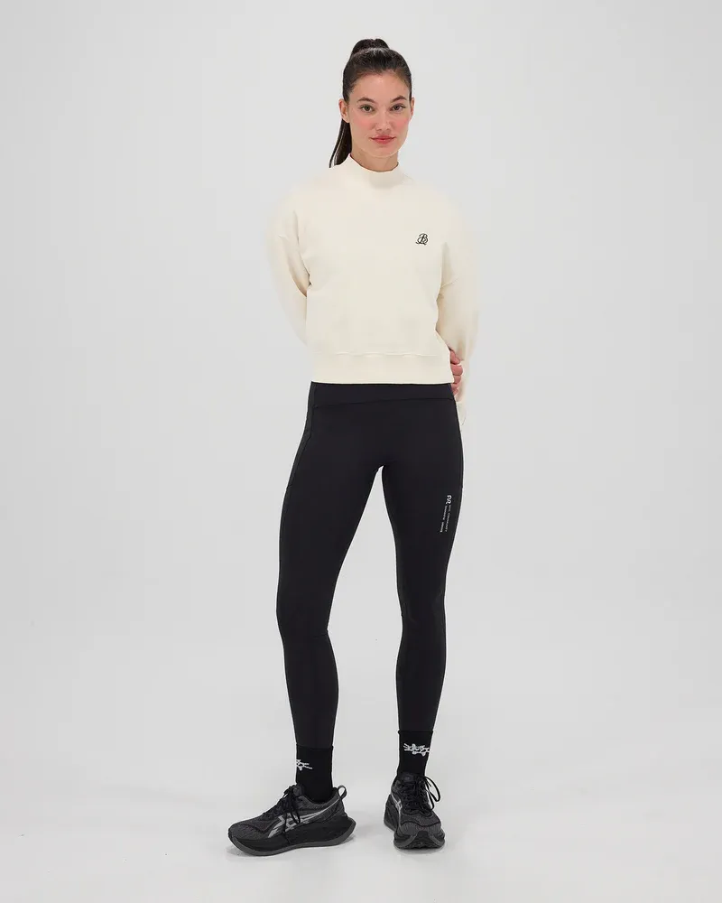 Women s Cropmock Pullover in Cream - 3