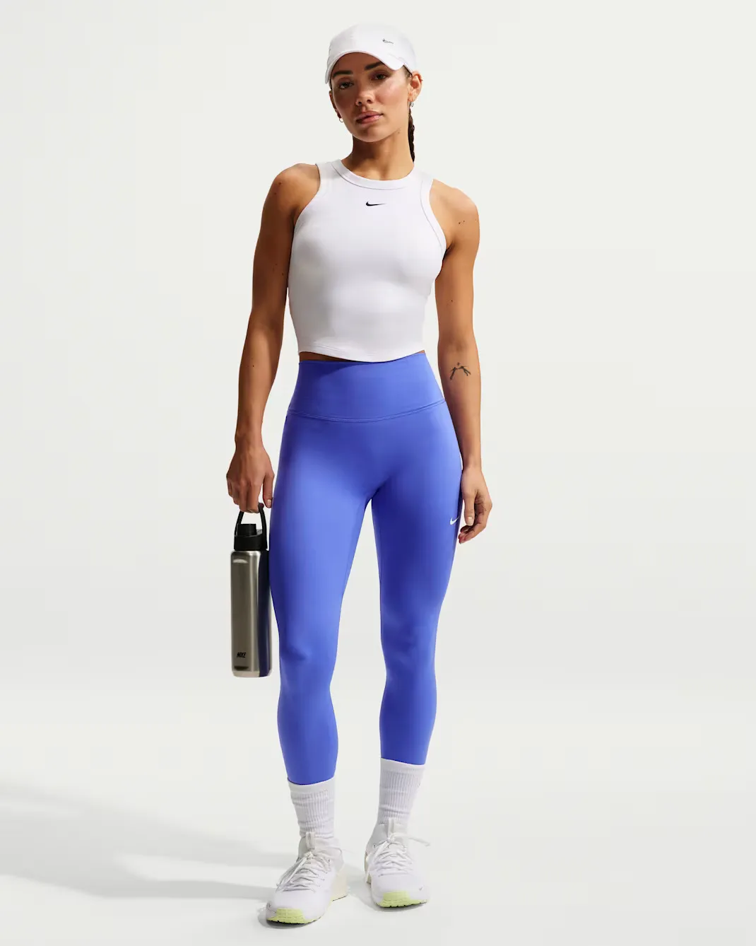 Women s One Fitted Tank Top in White - 3