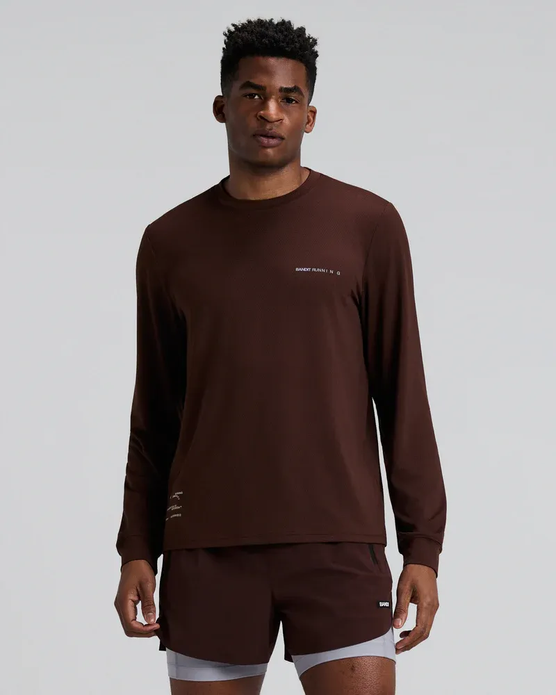 Men s Micromesh Long Sleeve in Cacao - 3