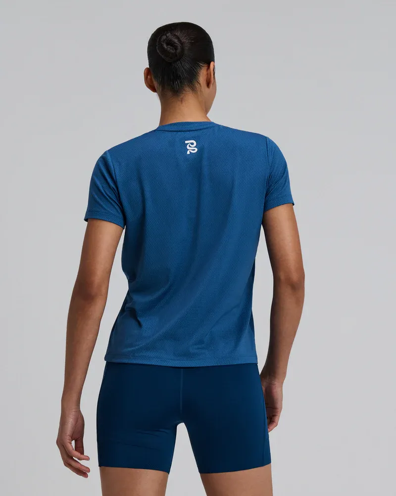 Women s Micromesh Run Tee in Aegean - 3
