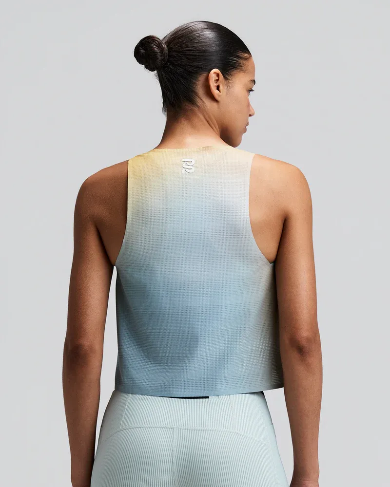 Women s CoolGrid Race Singlet in Lagoon Multi - 3