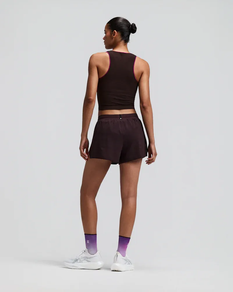Women s CoolGrid Split Shorts 3 in Espresso - 3