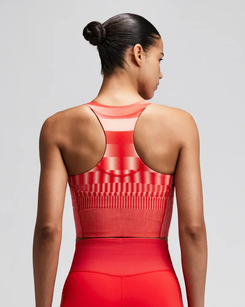 Women s Vanisher V-Neck Race Crop in Growing Grid / Poppy - 3
