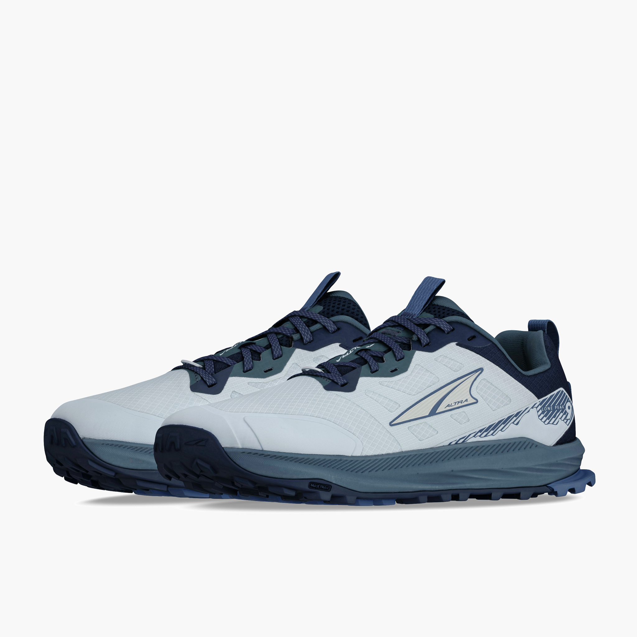 3/4 angle shot of Men's Lone Peak 9 in Light Gray