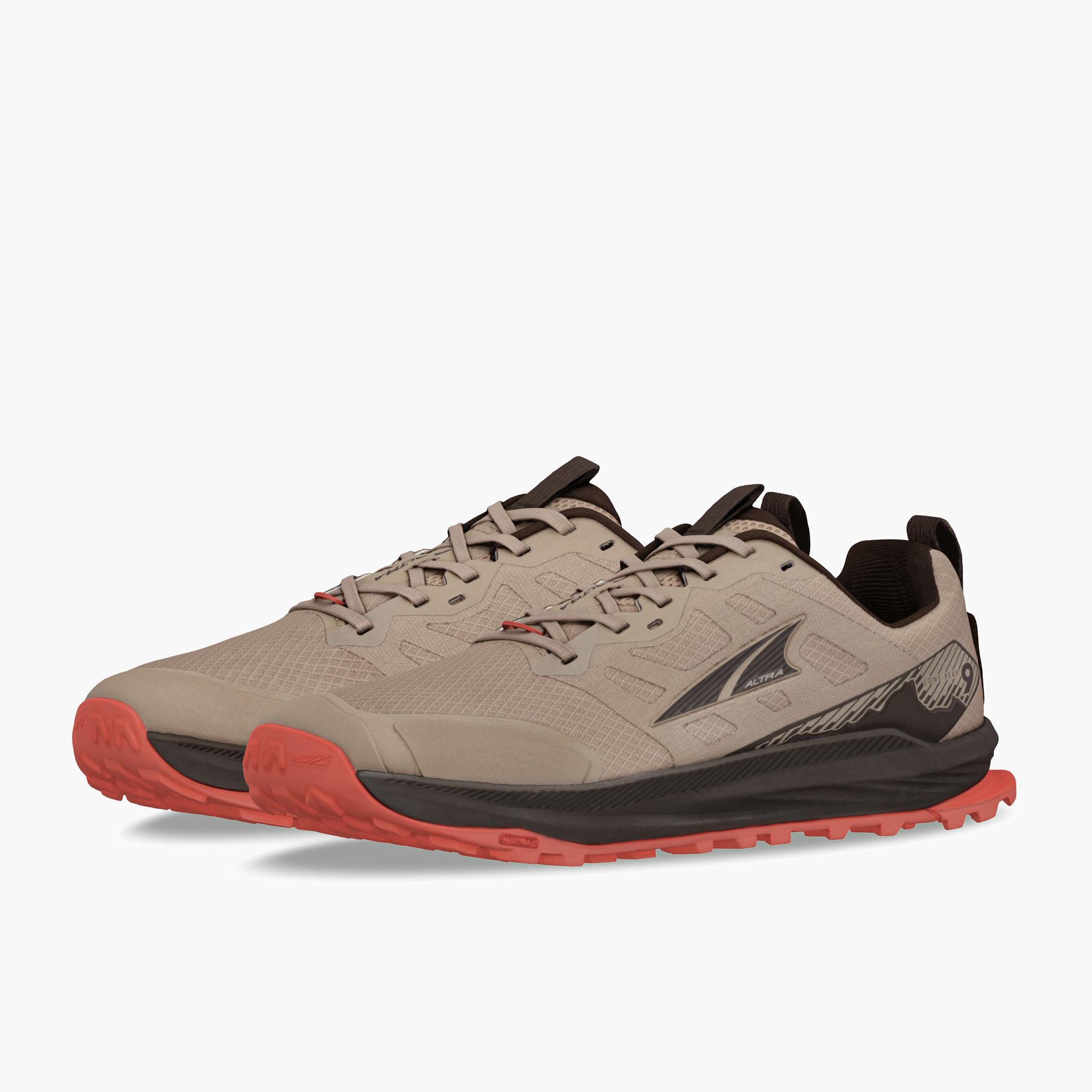 3/4 angle shot of Men's Lone Peak 9 in Brown