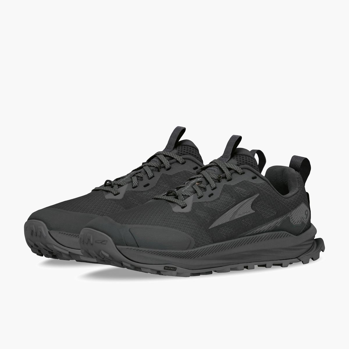 3/4 angle shot of Women's Lone Peak 9 in Black