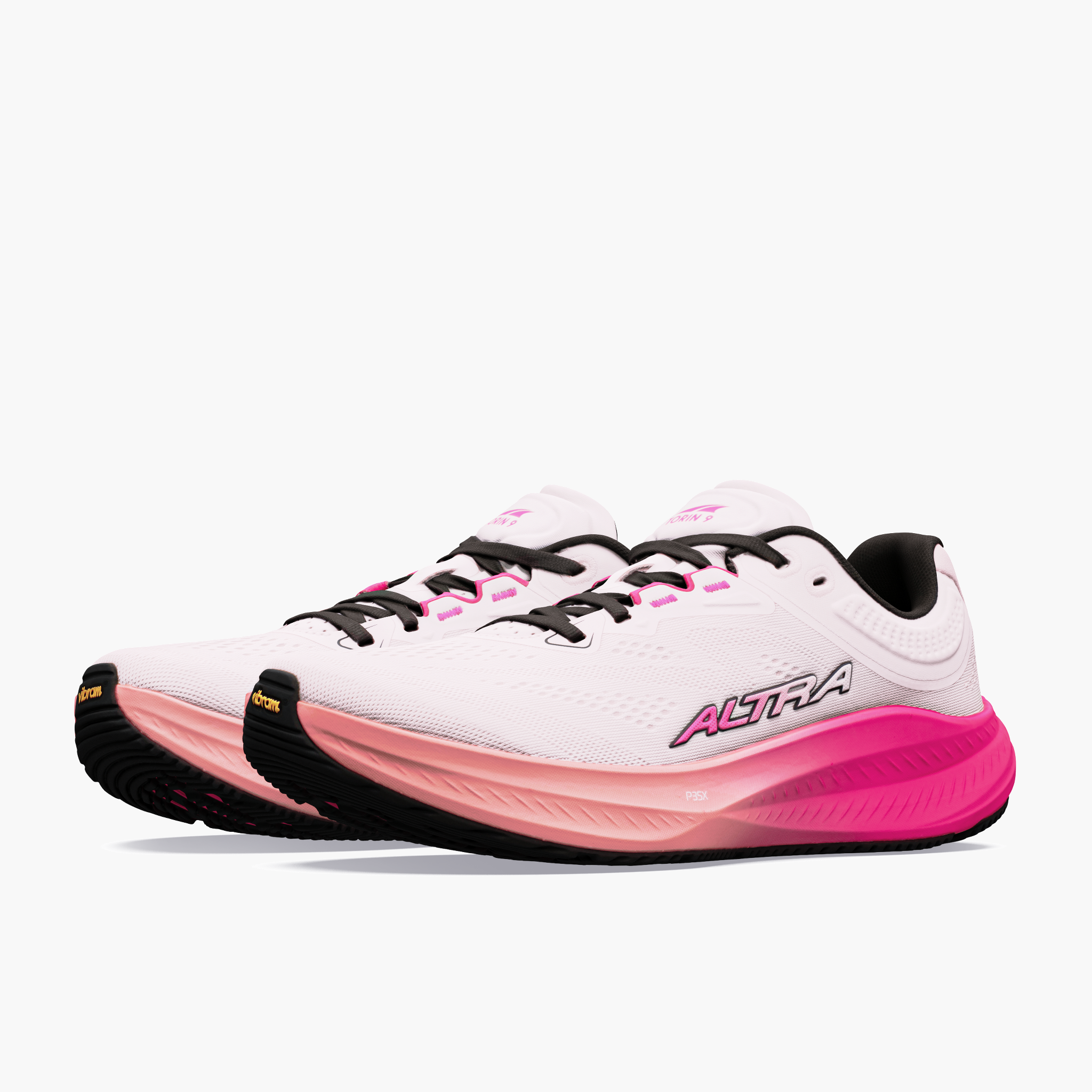 3/4 angle shot of Women's Torin 9 in Coconut Cream / Pink Glow