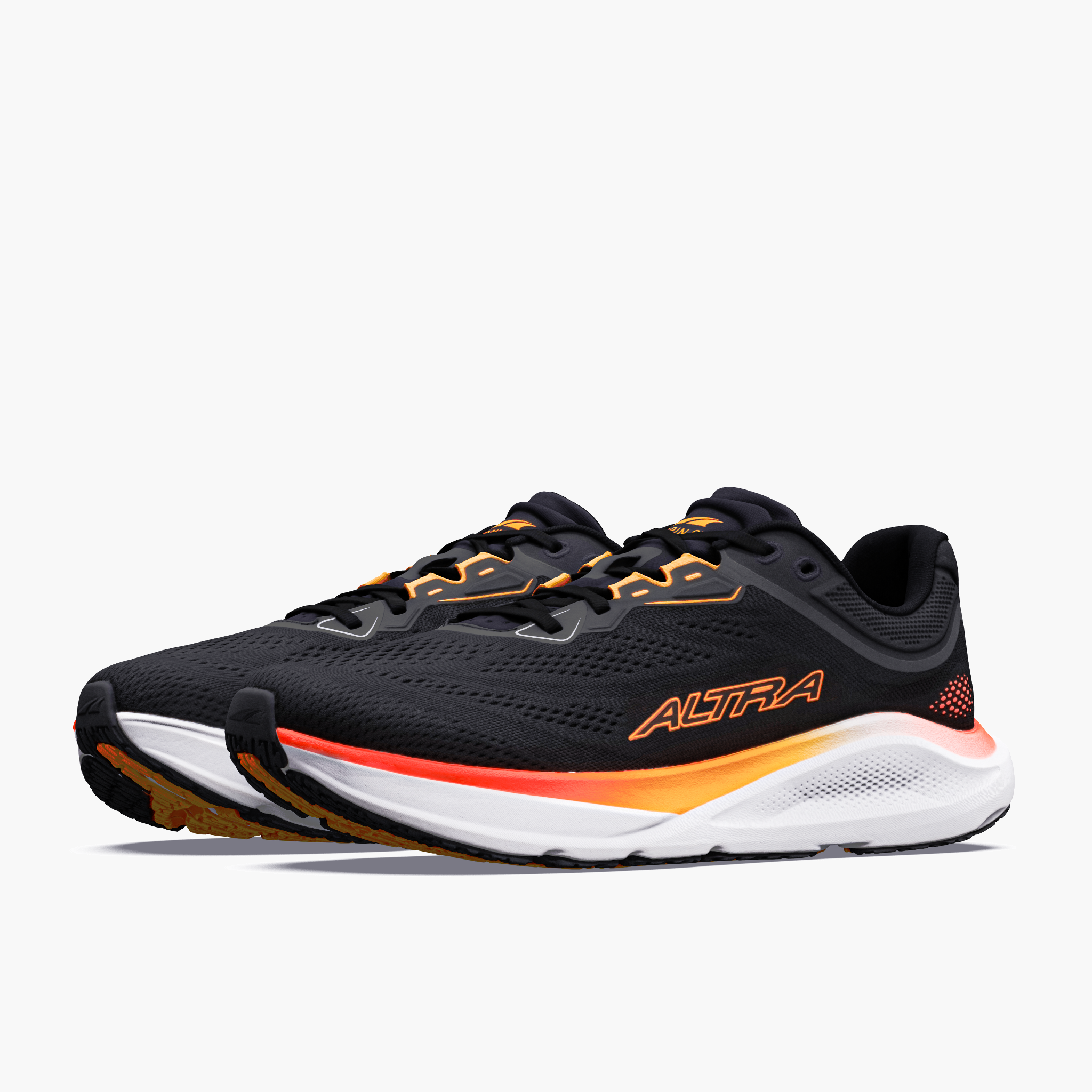 3/4 angle shot of Men's Torin ST in Blk / Orng Pop / Firy Coral