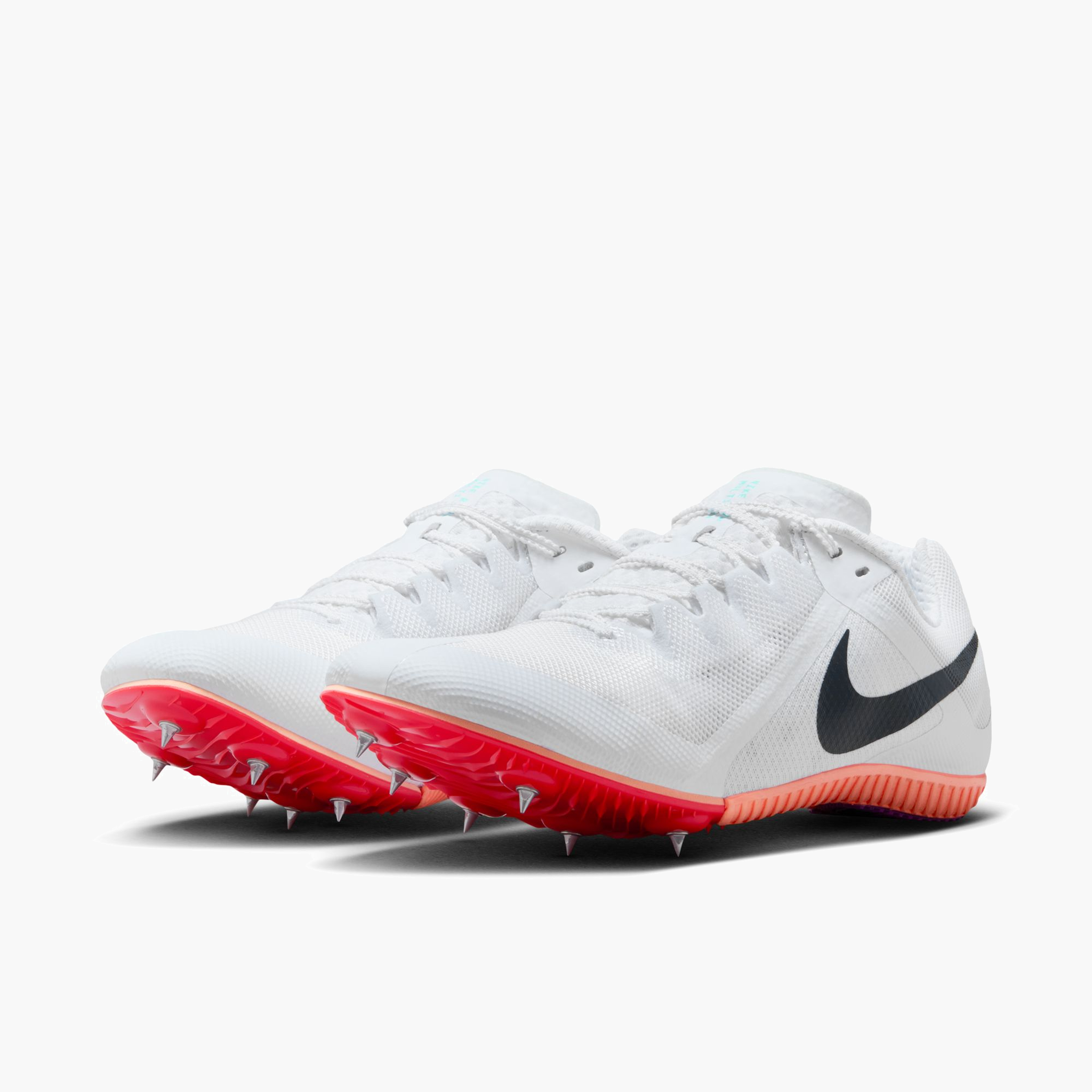 3/4 angle shot of All Gender Rival Multi in White / Obsidian-bright Crimson