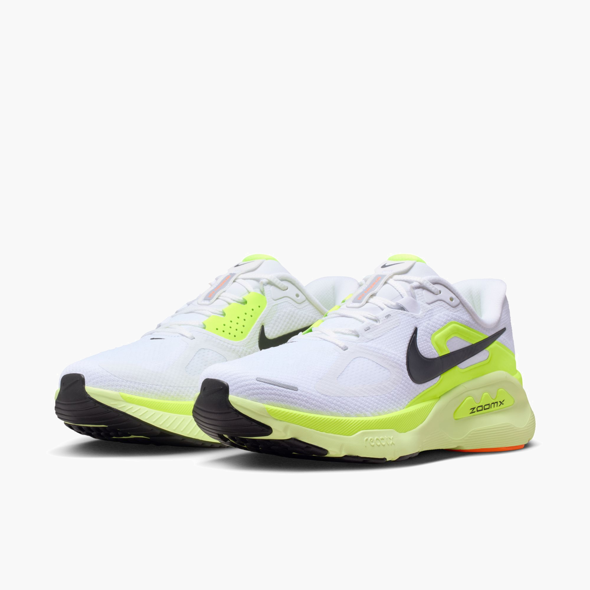 3/4 angle shot of Men's Structure Plus in White / Black-Pure Platinum-Volt