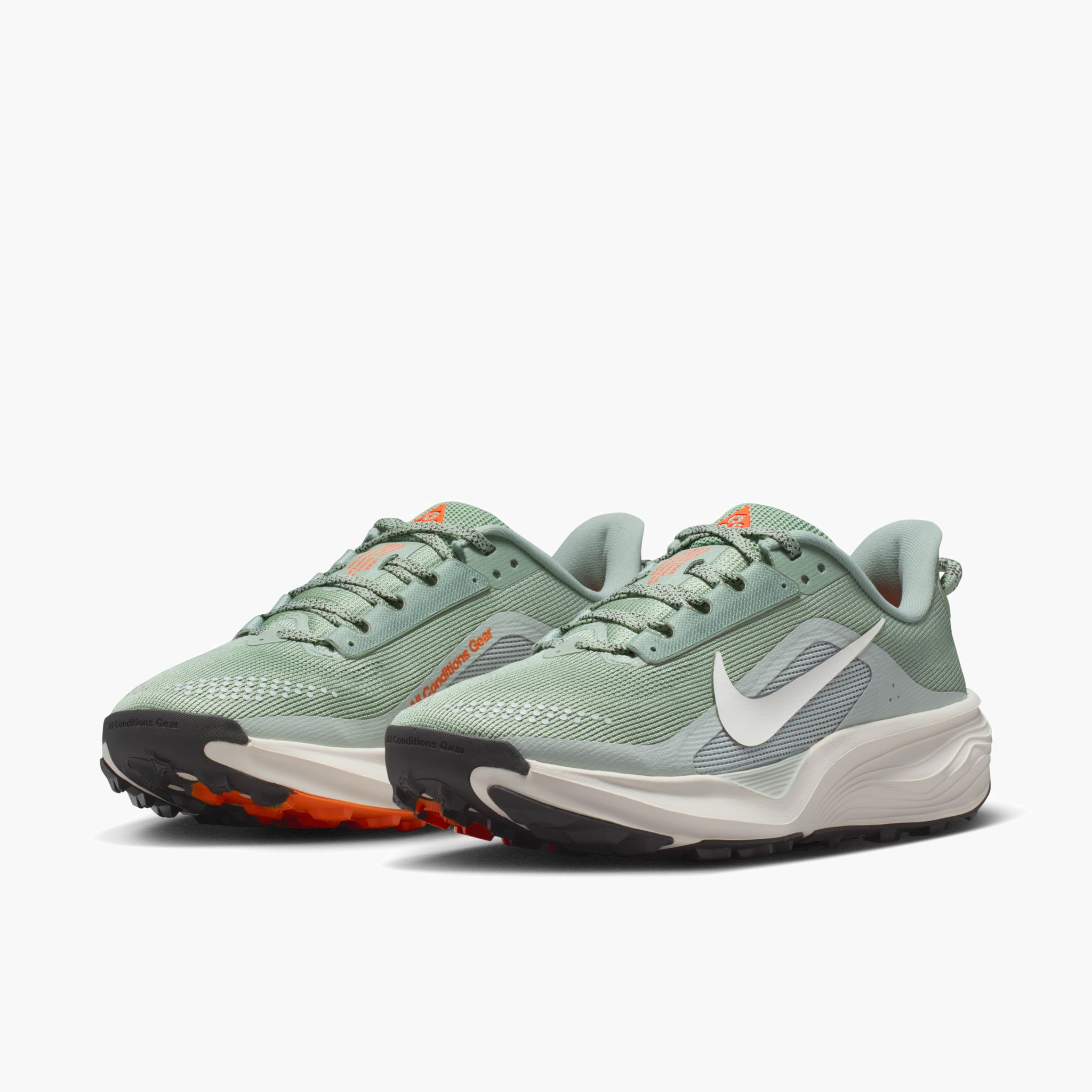 3/4 angle shot of Women's ACG Pegasus in Jade Horizon / Phantom-Light Silver
