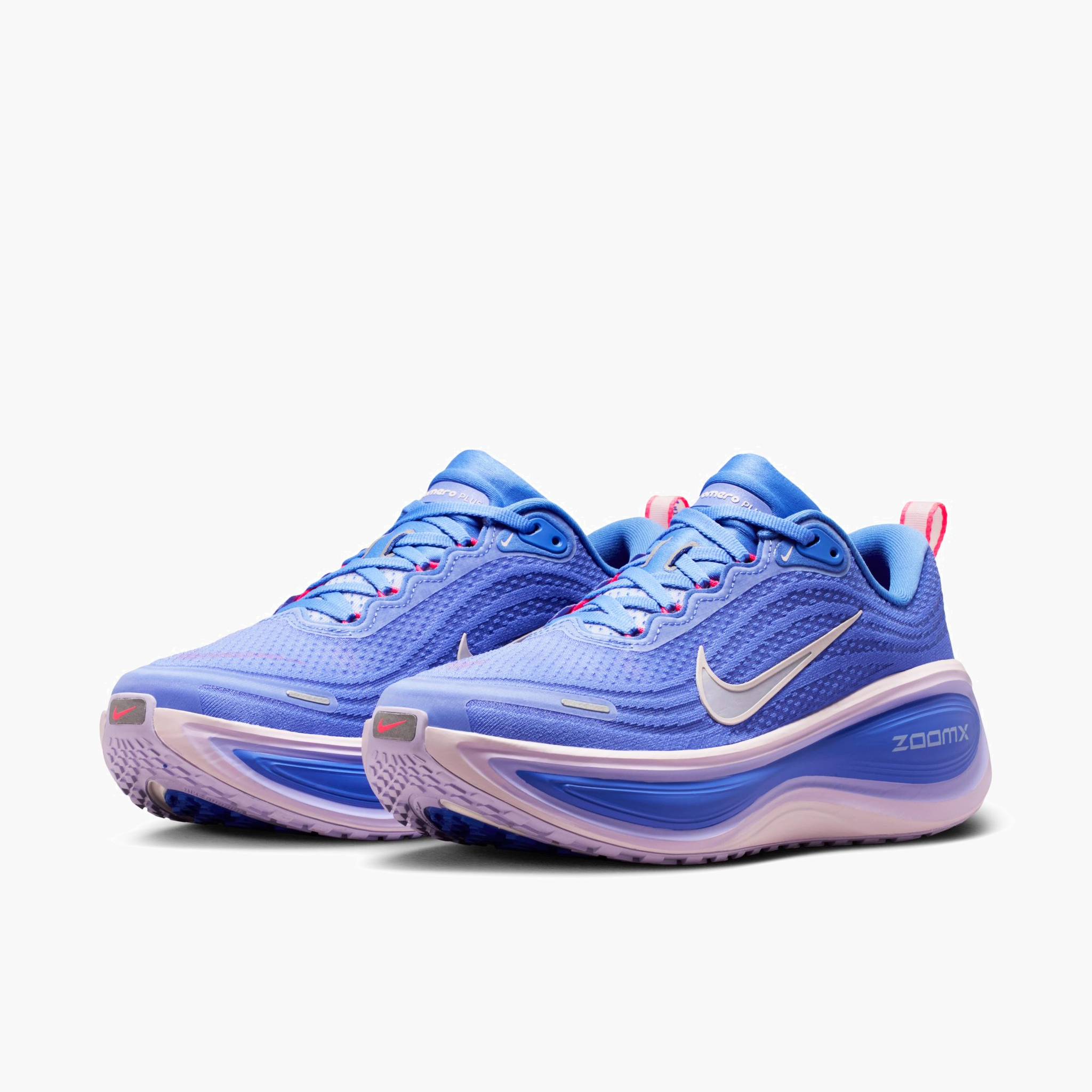 3/4 angle shot of Women's Vomero Plus in Sapphire / Light Violet-Violet Mist
