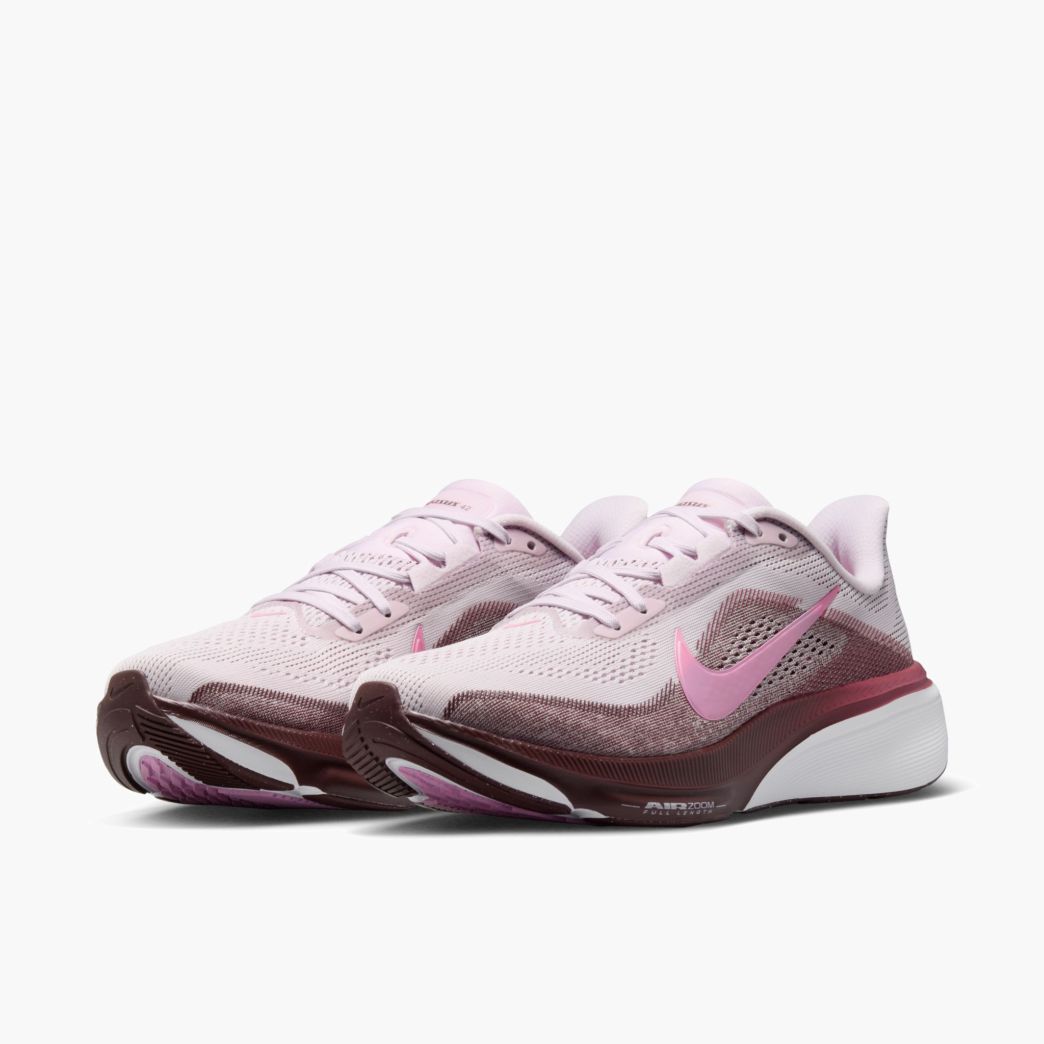 3/4 angle shot of Women's Pegasus 42 in Bleached Lilac / Pink Rise-Mystic Dates