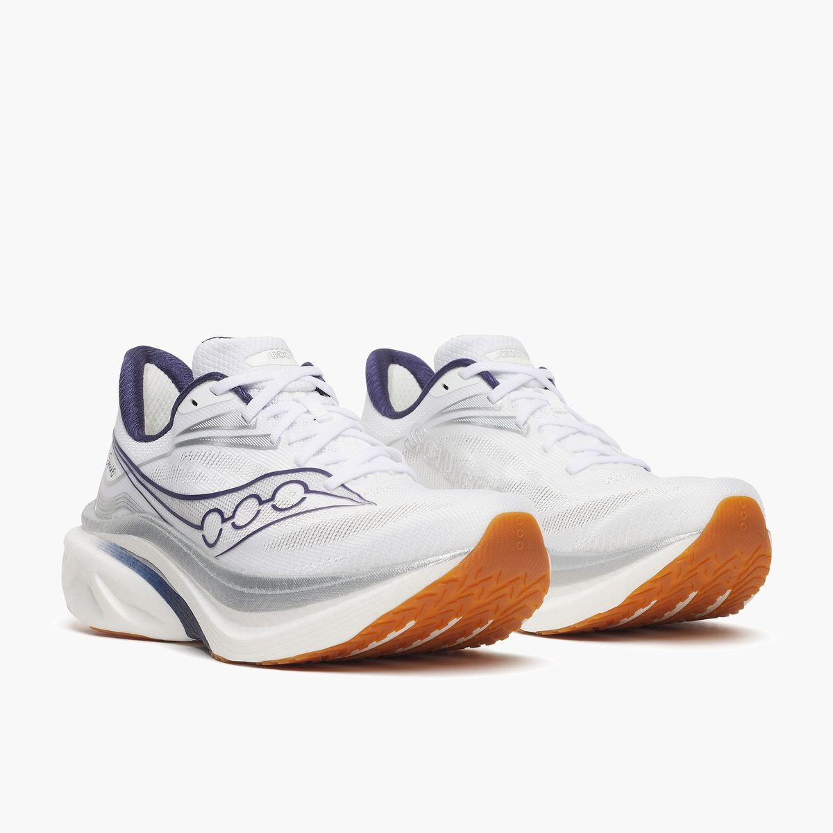 3/4 angle shot of Men's Endorphin Speed 6 in White / Naval
