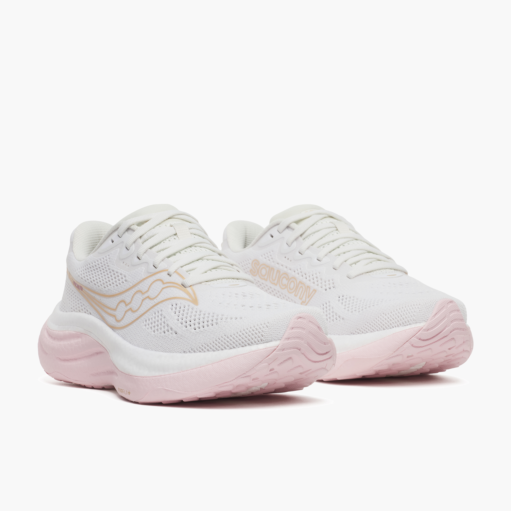 3/4 angle shot of Women's Ride 19 in White / Silk