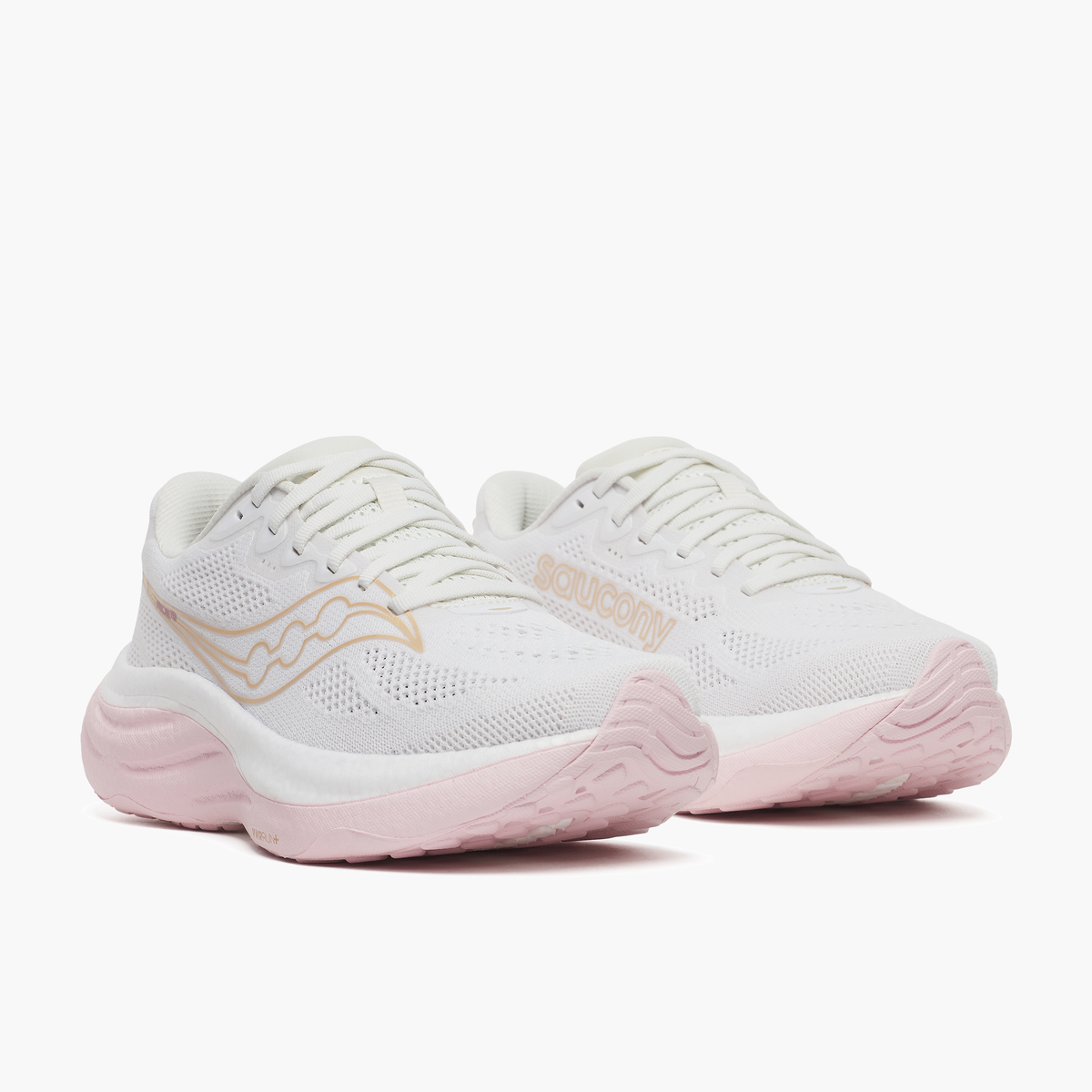 3/4 angle shot of Women's Ride 19 in White / Silk