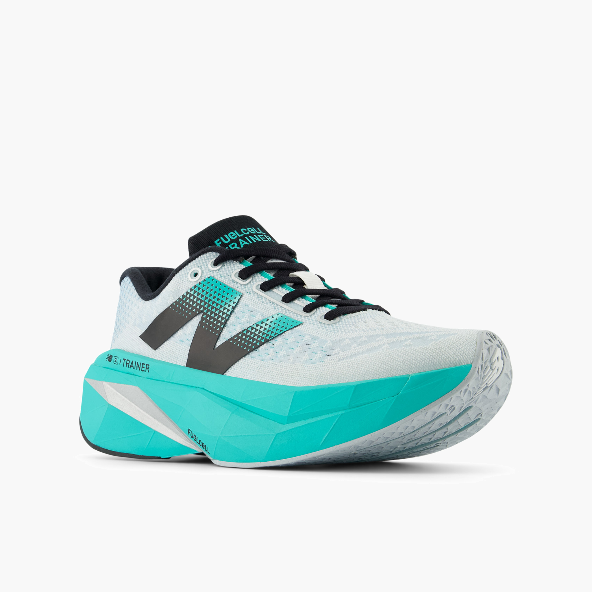 3/4 angle shot of Women's Supercomp Trainer v3 in White