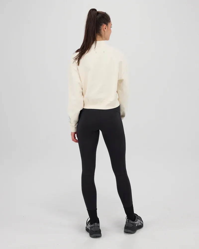 Women s Cropmock Pullover in Cream - 4