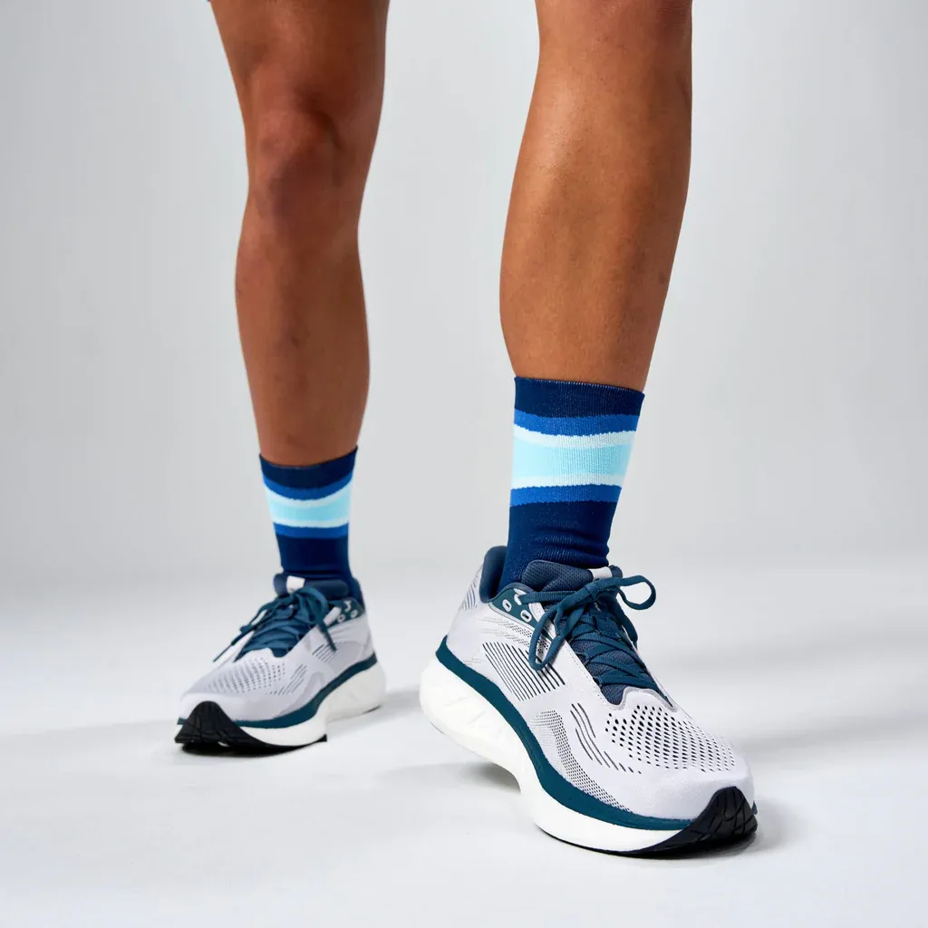 Elite Light Cushion Mini Crew Socks in Blue Bounce - 4