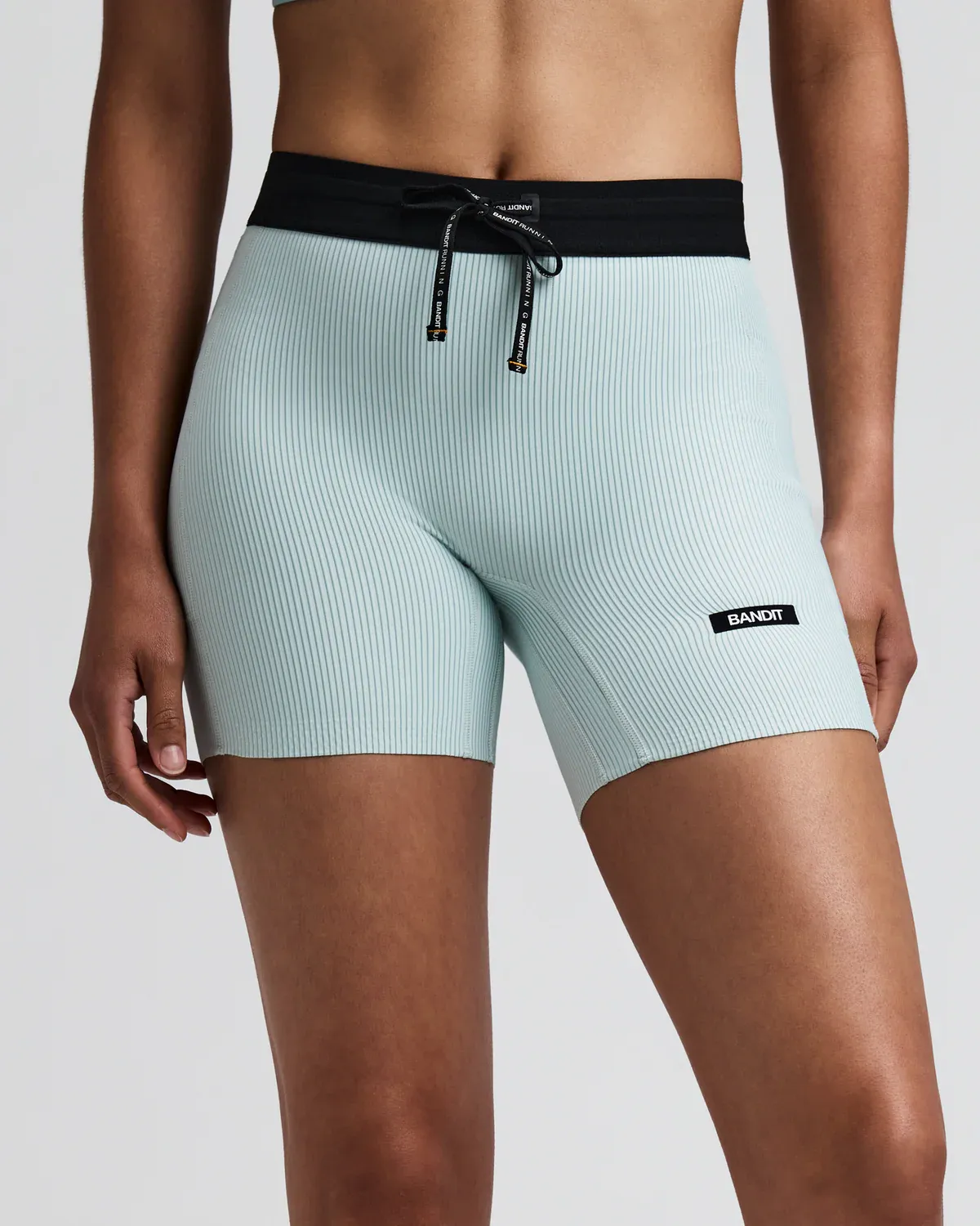 Women s Striped Cadence Compression Shorts 5 in Mist / Lagoon - 4