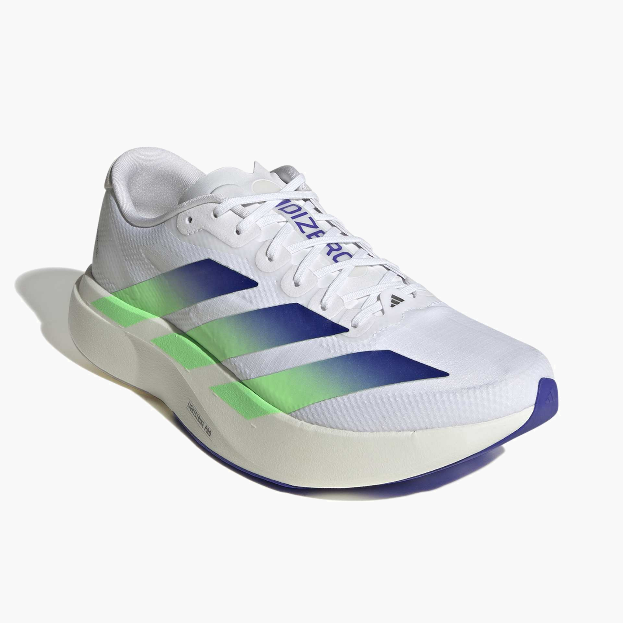 Top front angle shot of Men's Evo SL Woven in Ftwr White / Beam Green / Core White