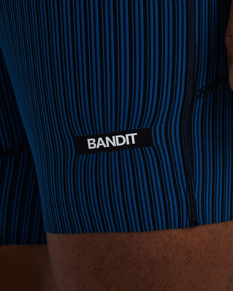 Men s Striped Cadence 7 Pocket Quarter Tights in Ink Blue / Black - 5