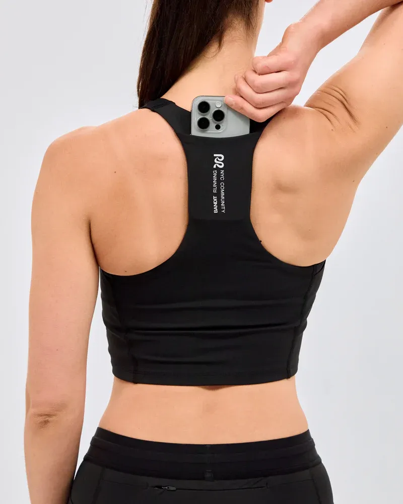 Women s Stamina Scoop Neck Race Crop in Black - 5