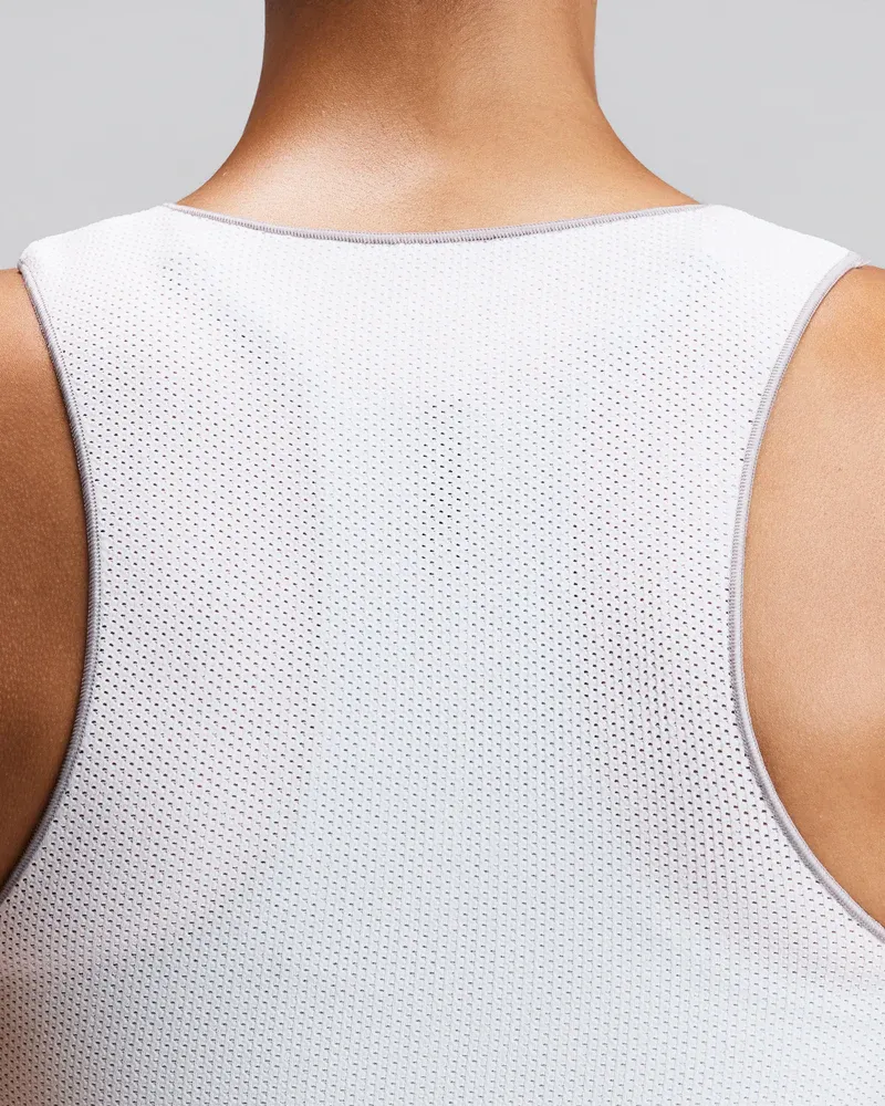 Women s StretchKnit Pop Stitch Run Tank in White - 5