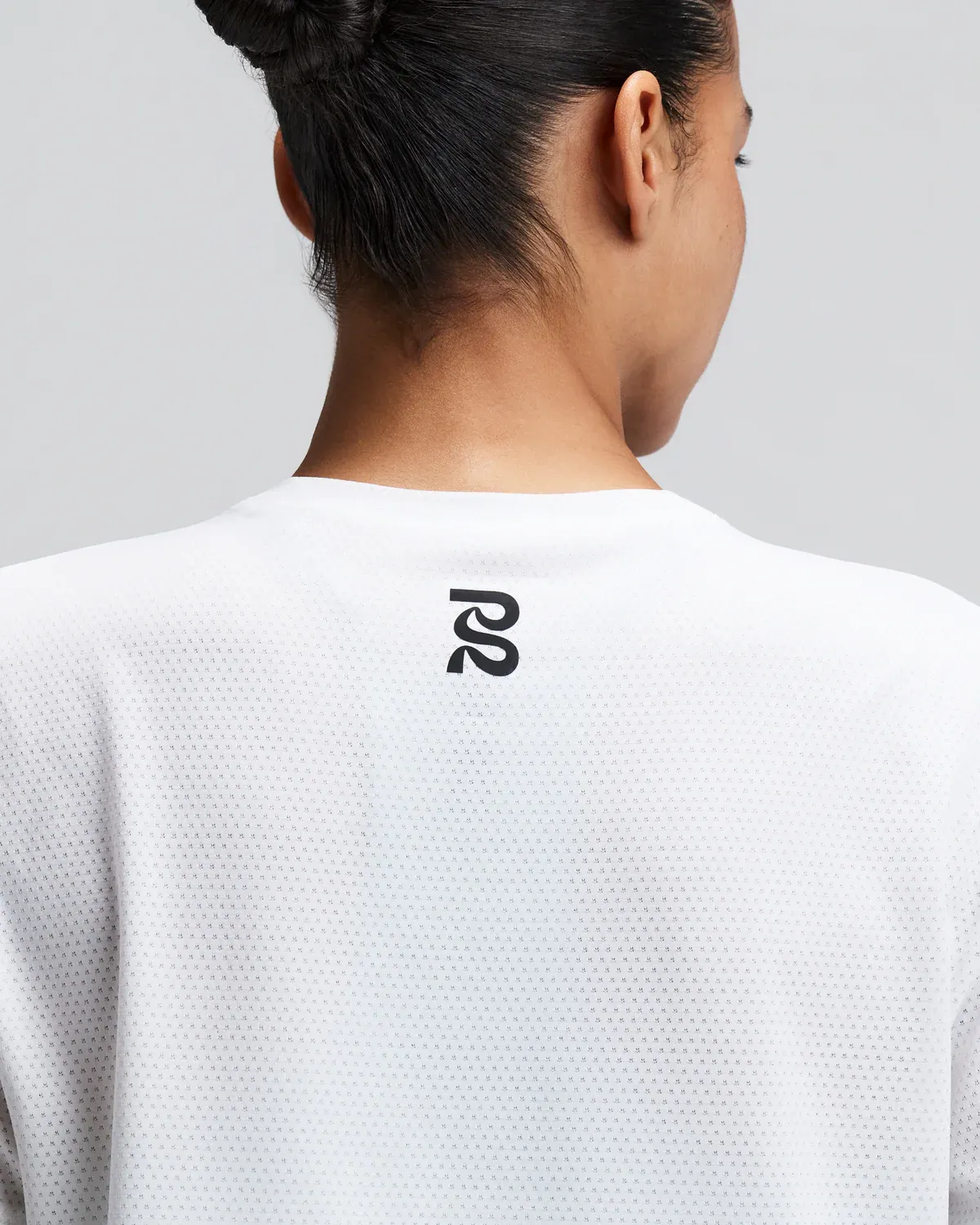Women s Micromesh Cropped Run Tee in White - 5