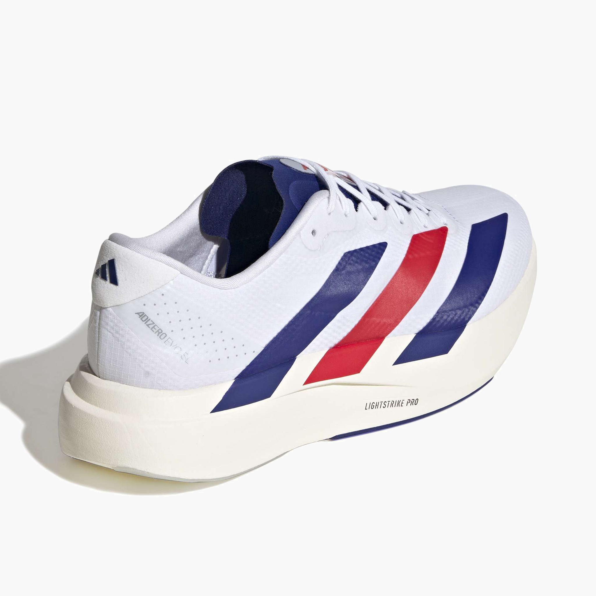 Top back angle shot of Men's Evo SL Woven in Ftwwht / Mysink / Purrub