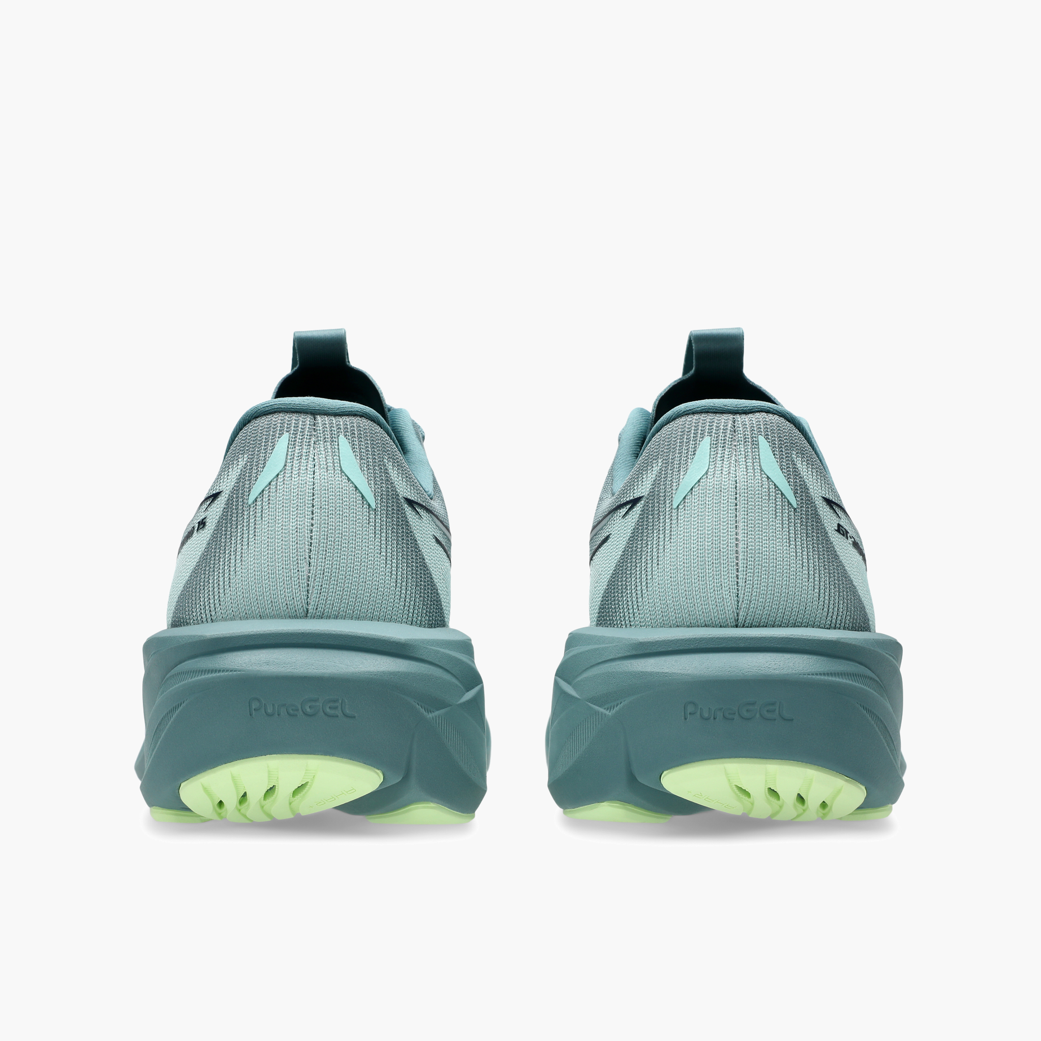Heel angle shot of Men's GT-2000 15 in Foggy Teal / Illuminate Yellow