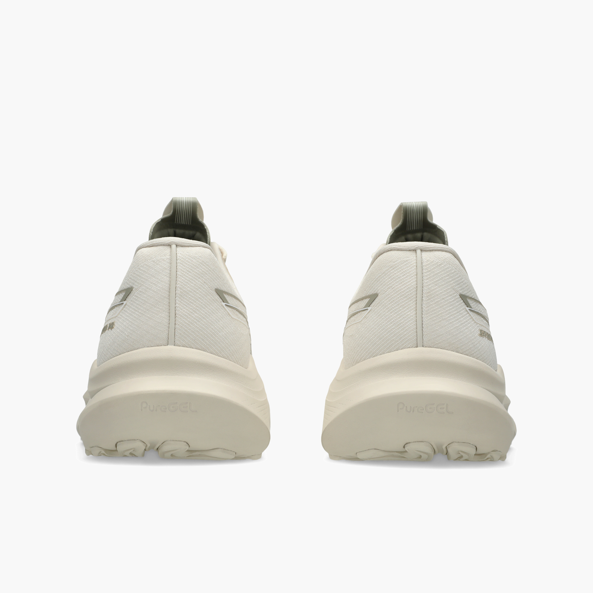 Heel angle shot of Women's GT-2000 14 in Oatmeal / White