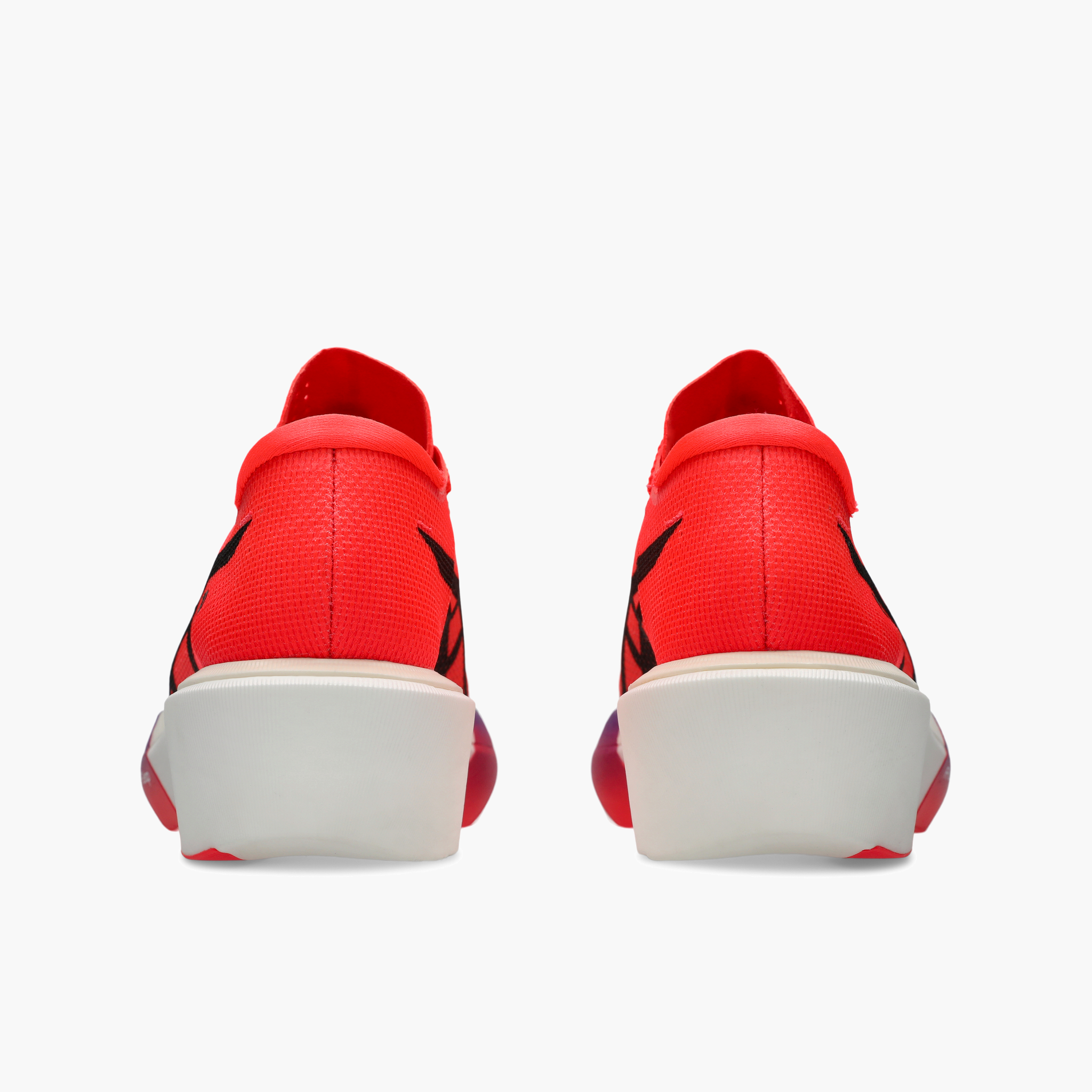 Heel angle shot of All Gender Metaspeed Sky in Flash Red / Black