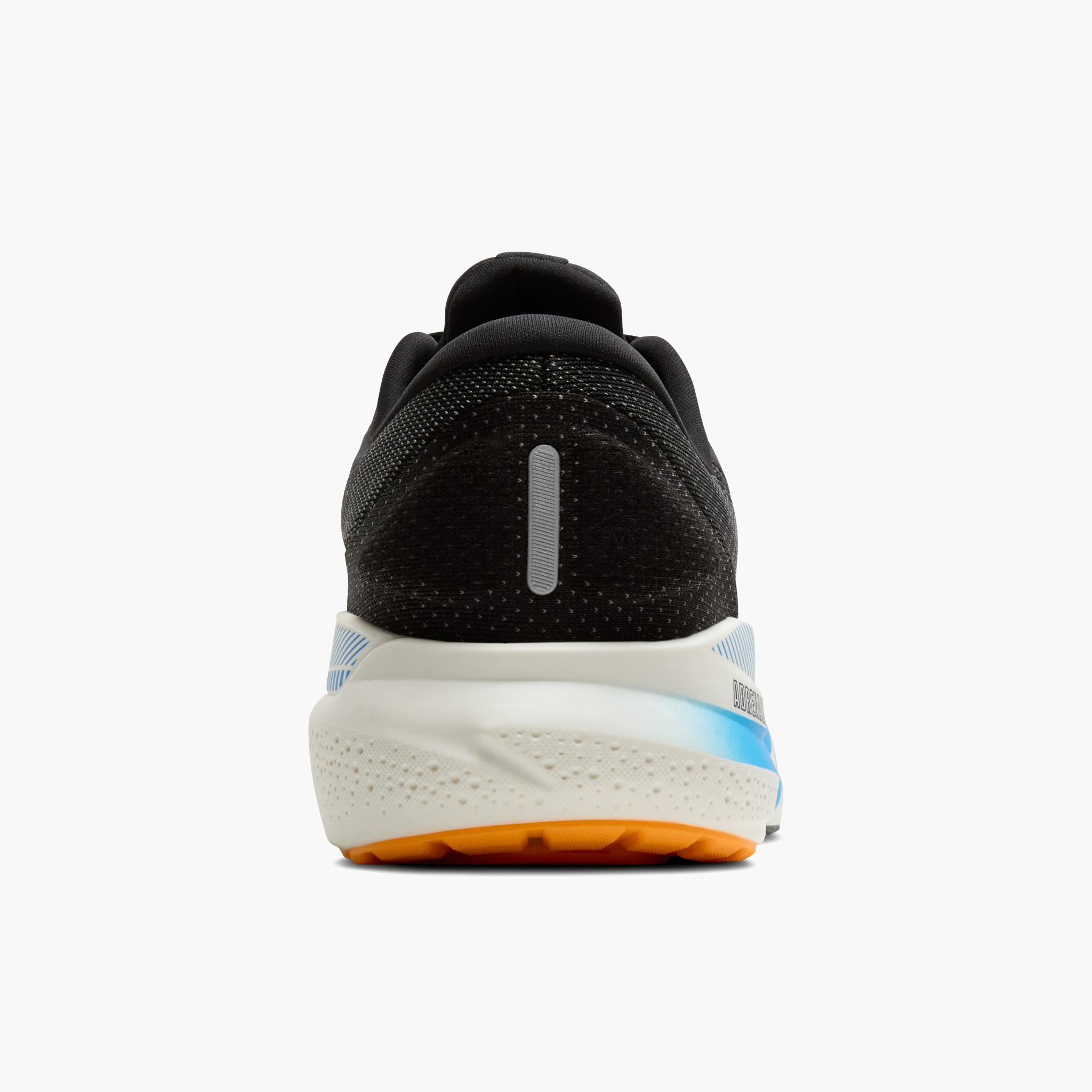 Heel angle shot of Men's Adrenaline GTS 24 in Black / Ebony / Cloissonne