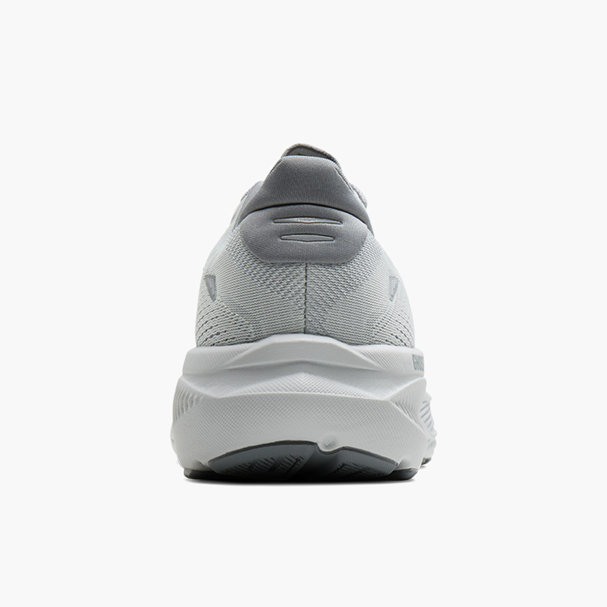 Heel angle shot of Men's Ghost 18 in Primer Grey / Oyster Mushroom