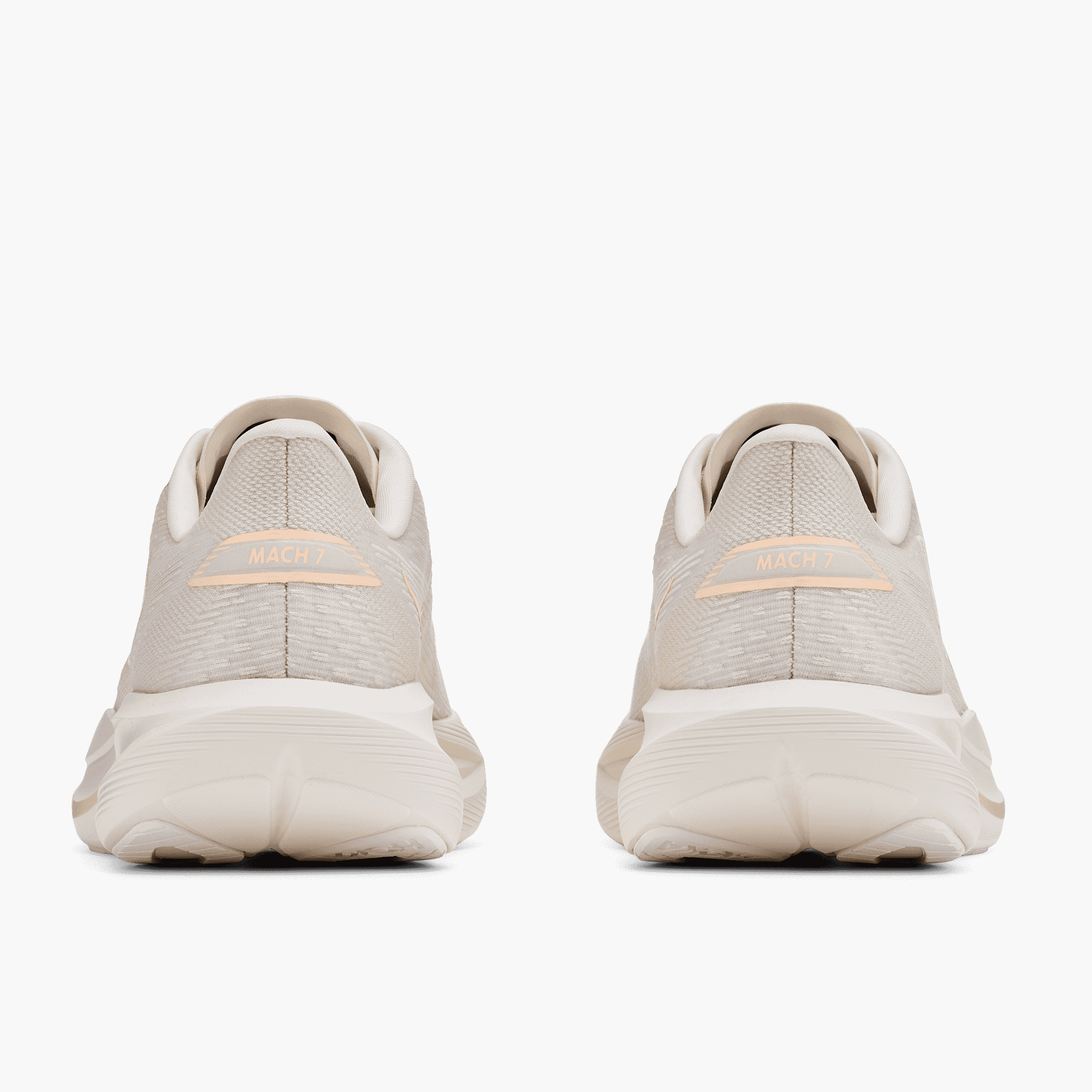 Heel angle shot of Women's Mach 7 in Oat Milk / Alabaster
