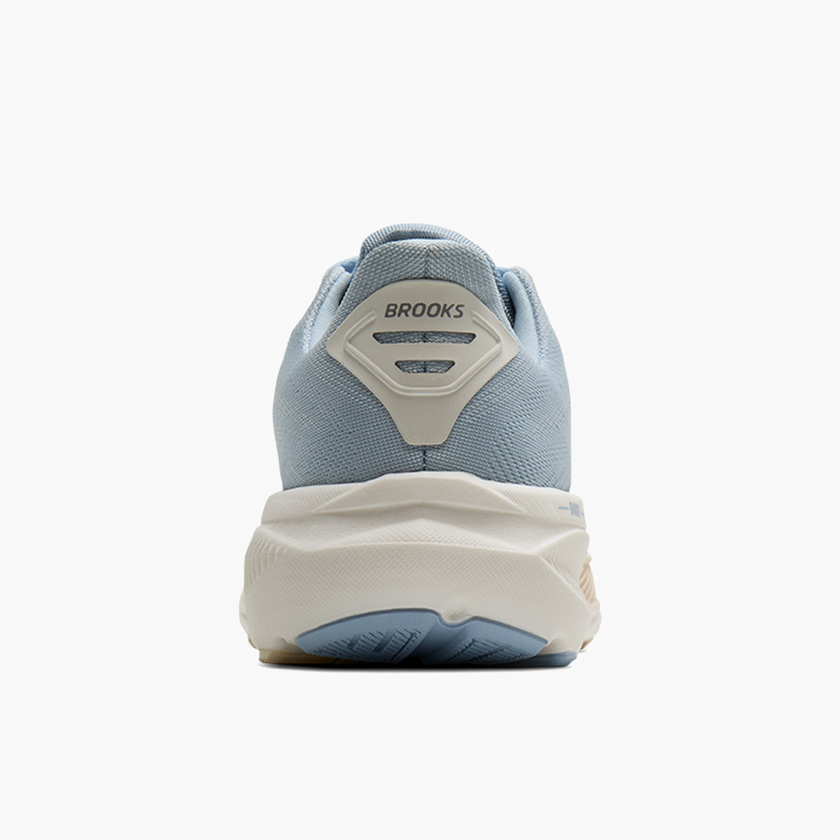 Heel angle shot of Women's Ghost 17 in Skyway / Coconut / Sand