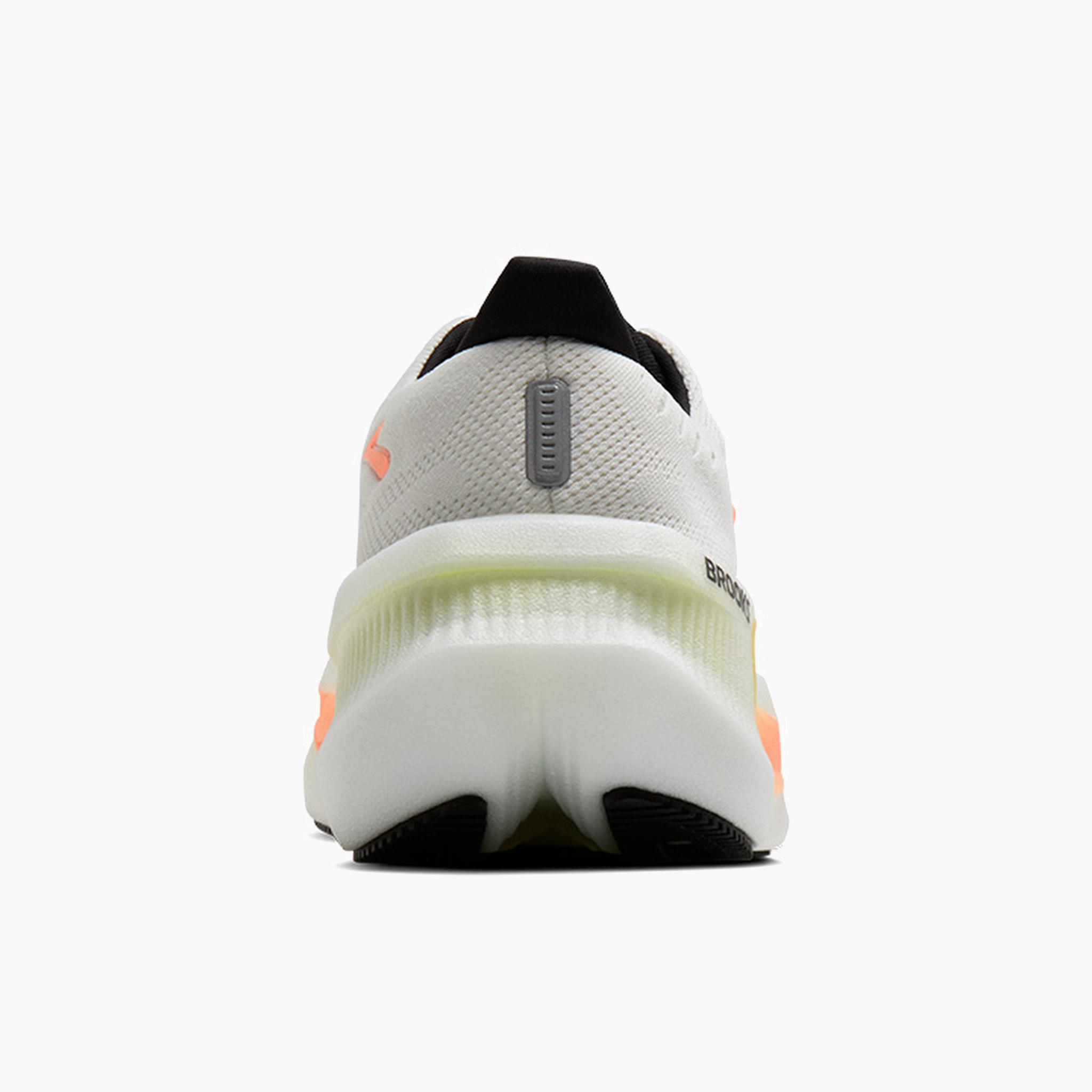Heel angle shot of Women's Glycerin Max 2 in White / Cyber Yellow / Nightlife