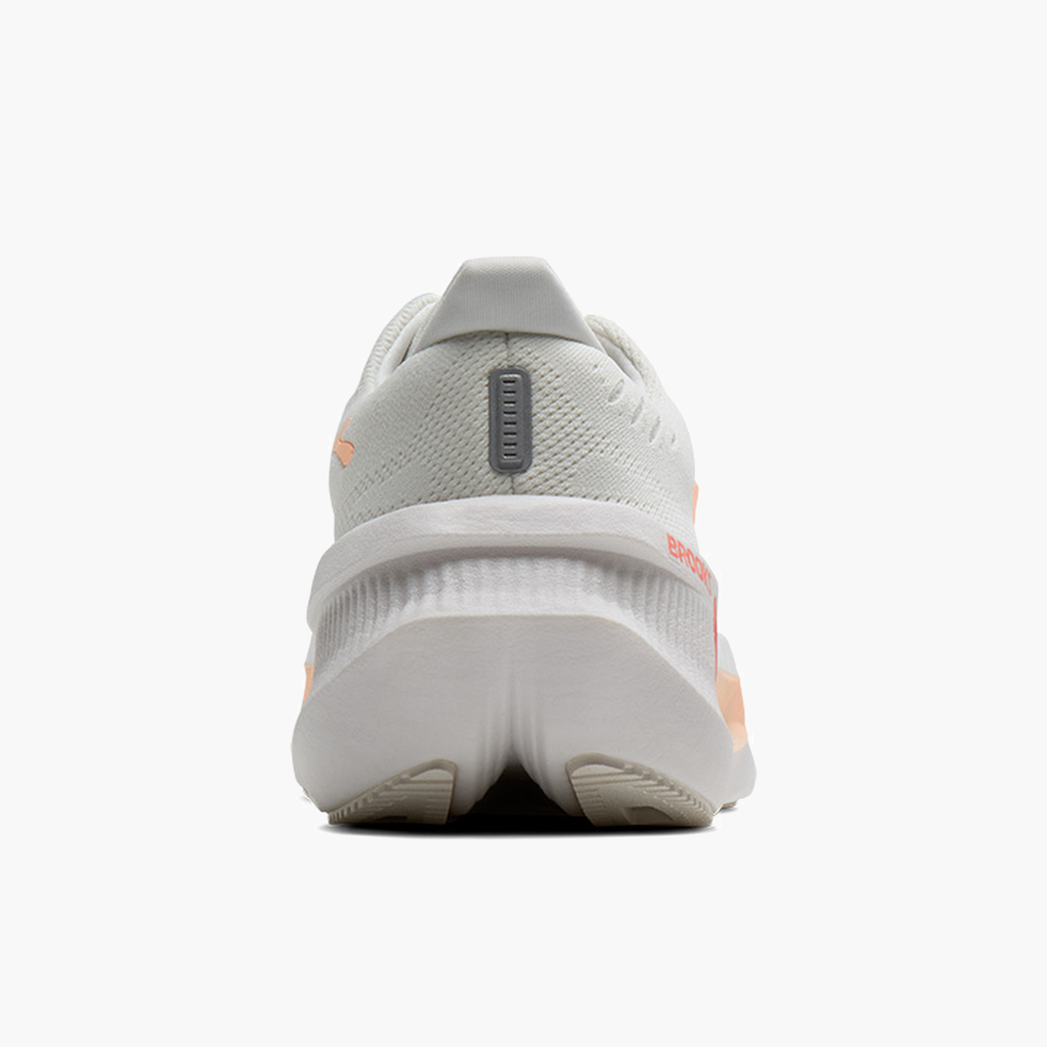 Heel angle shot of Women's Glycerin Max 2 in White / Coral / Peach