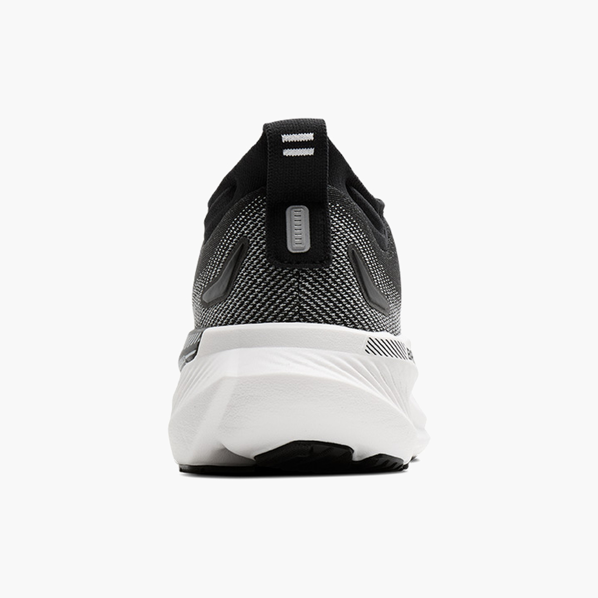 Heel angle shot of Women's Glycerin GTS 23 in Black / Grey / White