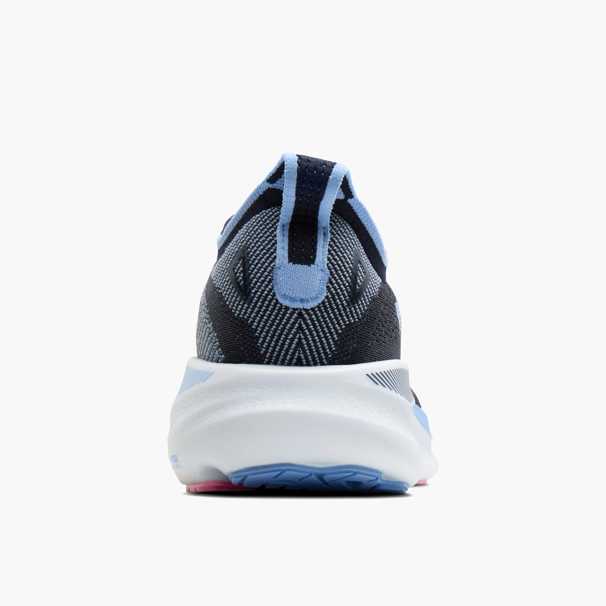 Heel angle shot of Women's Adrenaline GTS 26 in Navy / Cornflower / Pink