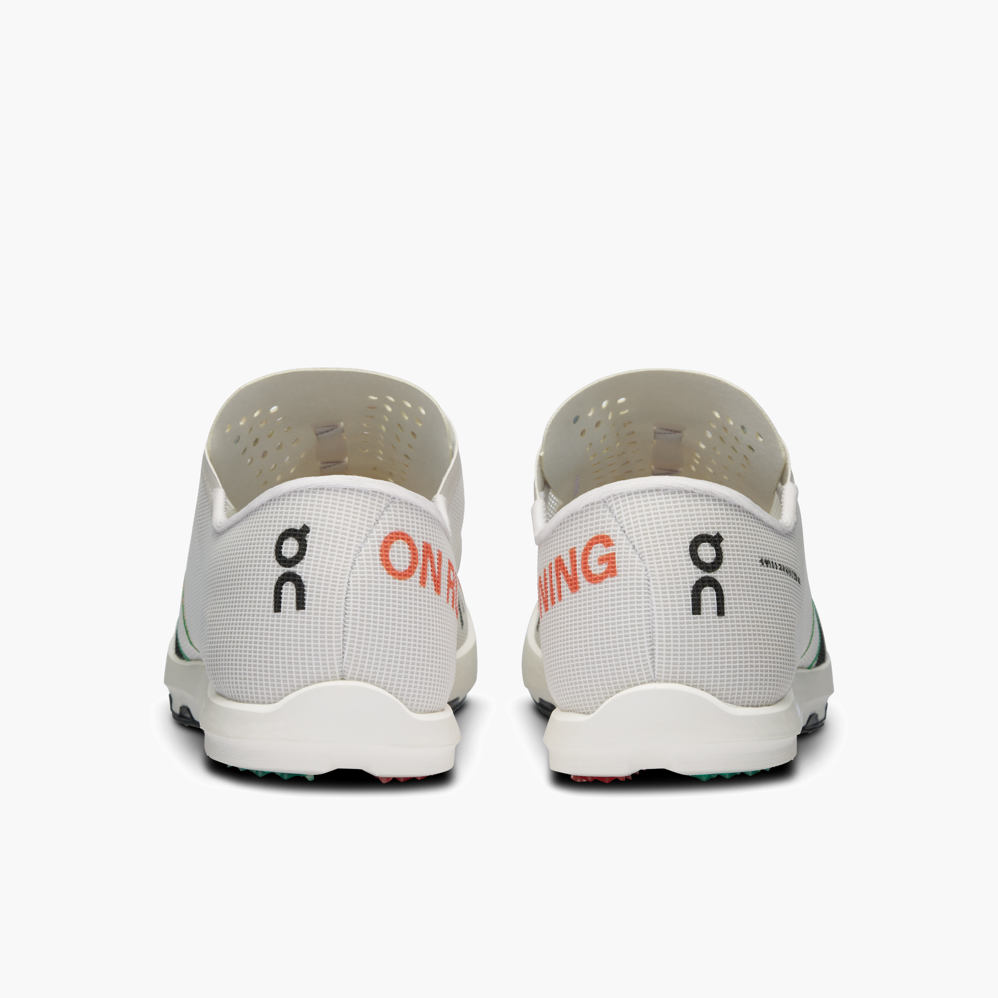 Heel angle shot of Mens Cloudspike XC in White