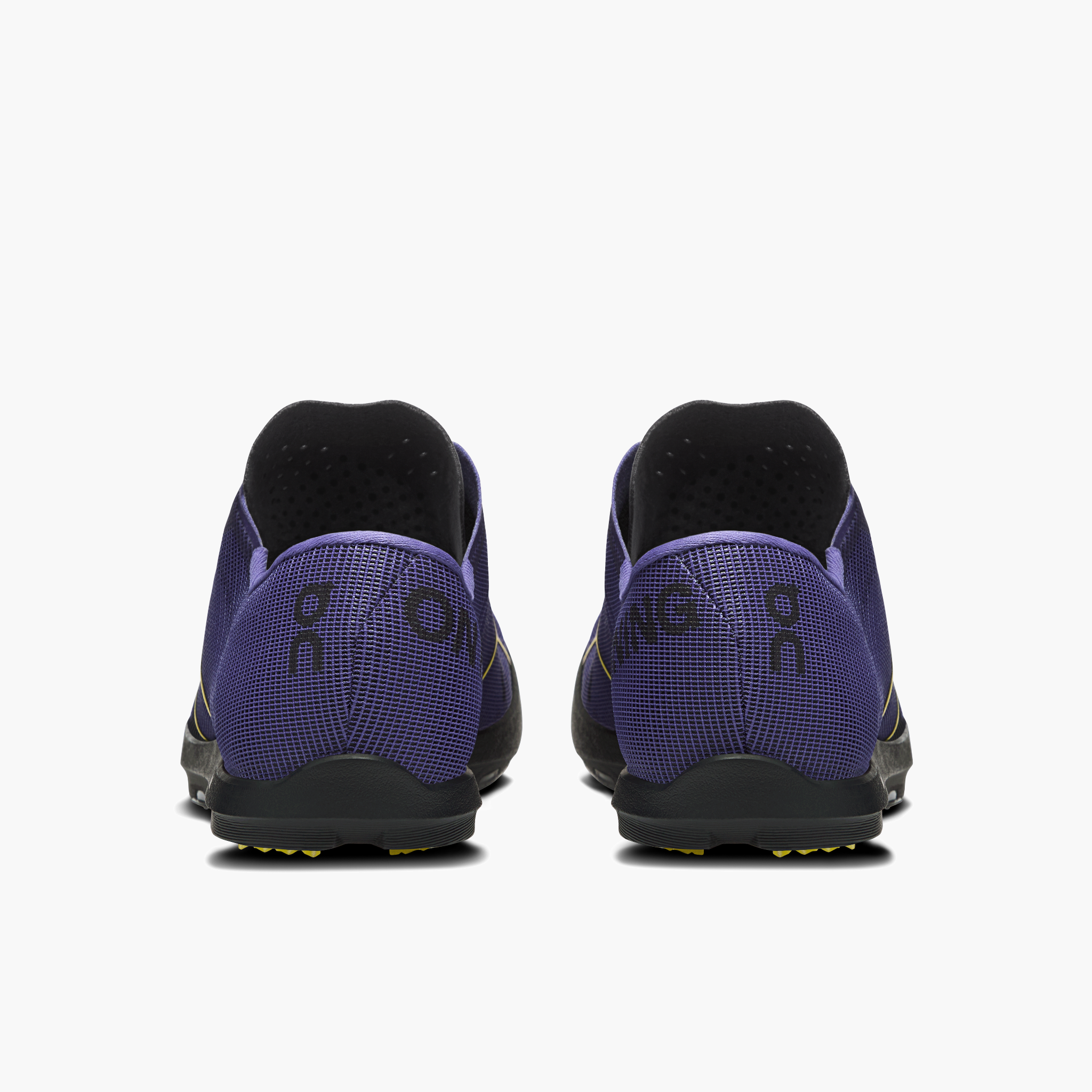 Heel angle shot of Mens Cloudspike XC in Juniper / Black