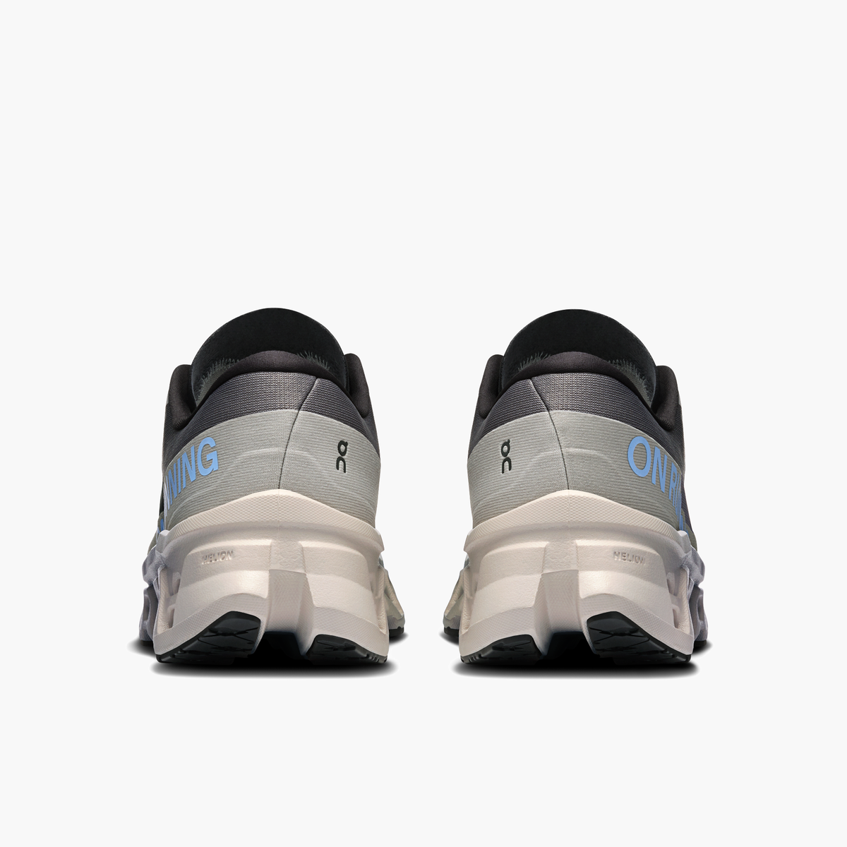 Heel angle shot of Men's Cloudmonster 3 in Rock | Silver