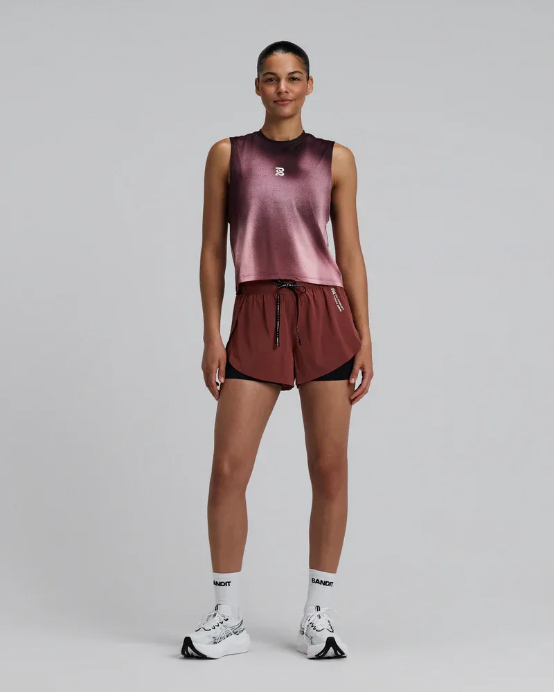Women s Micromesh Run Tank in Mahogany Multi - 6